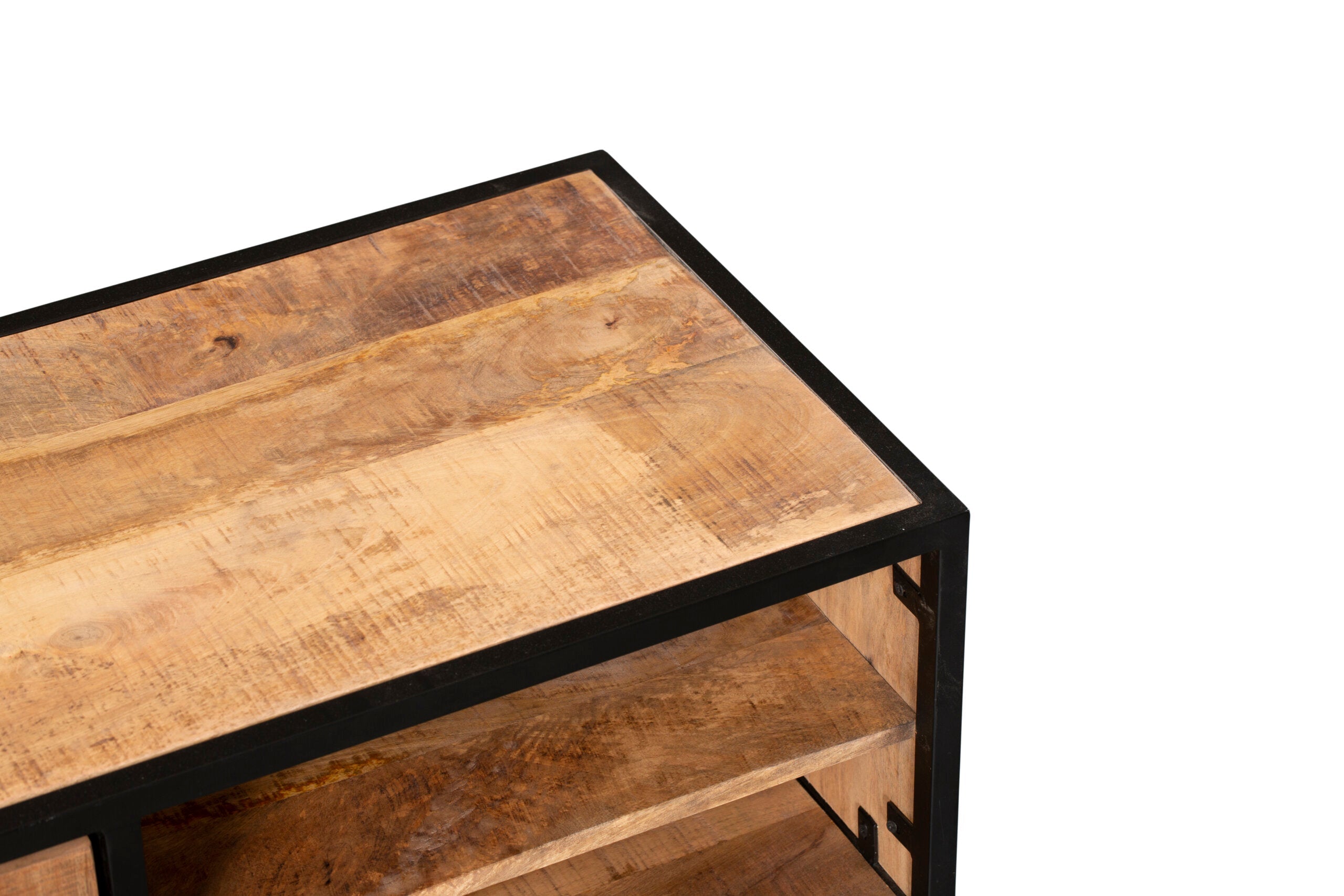 Tv meubel Denver | Mangohout en staal | 100 cm - Industrieelinhuis.nl