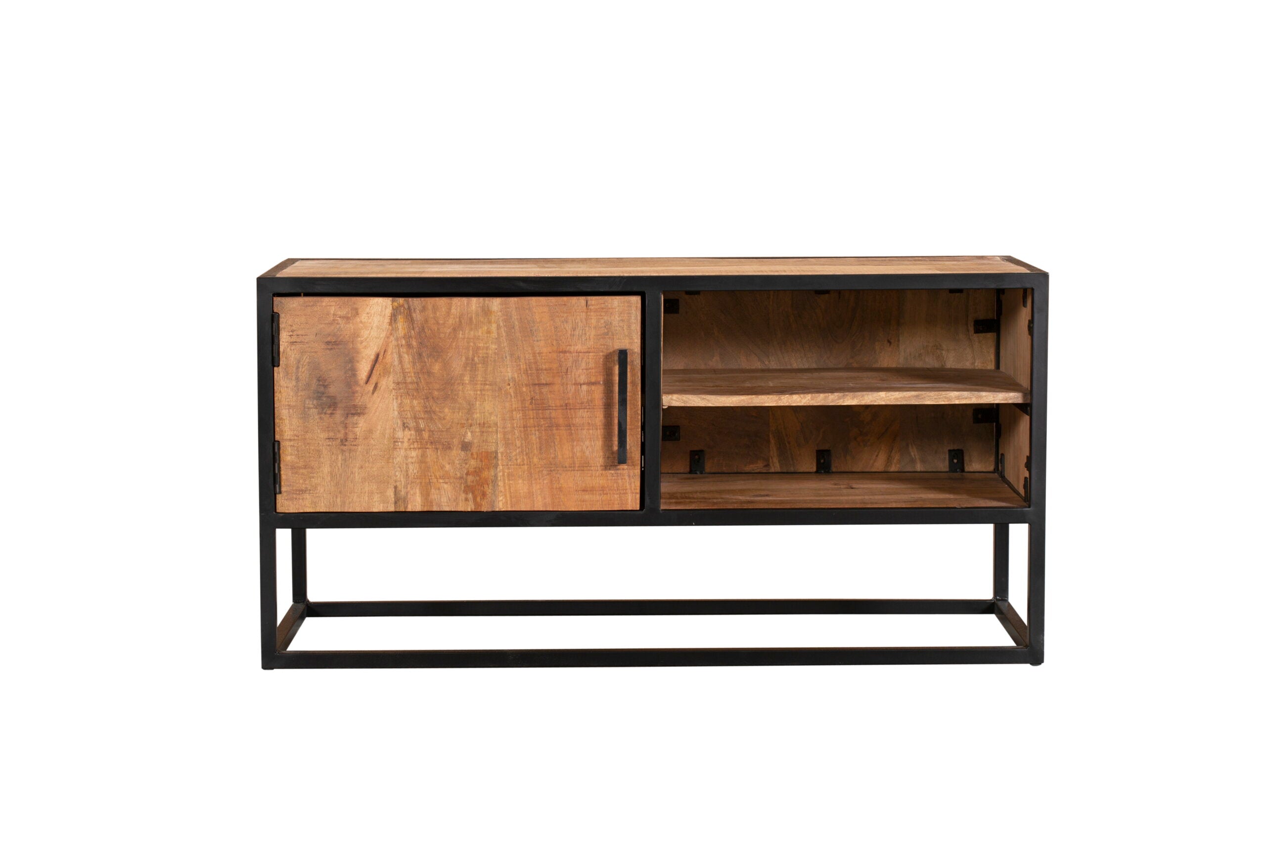 Tv meubel Denver | Mangohout en staal | 100 cm - Industrieelinhuis.nl