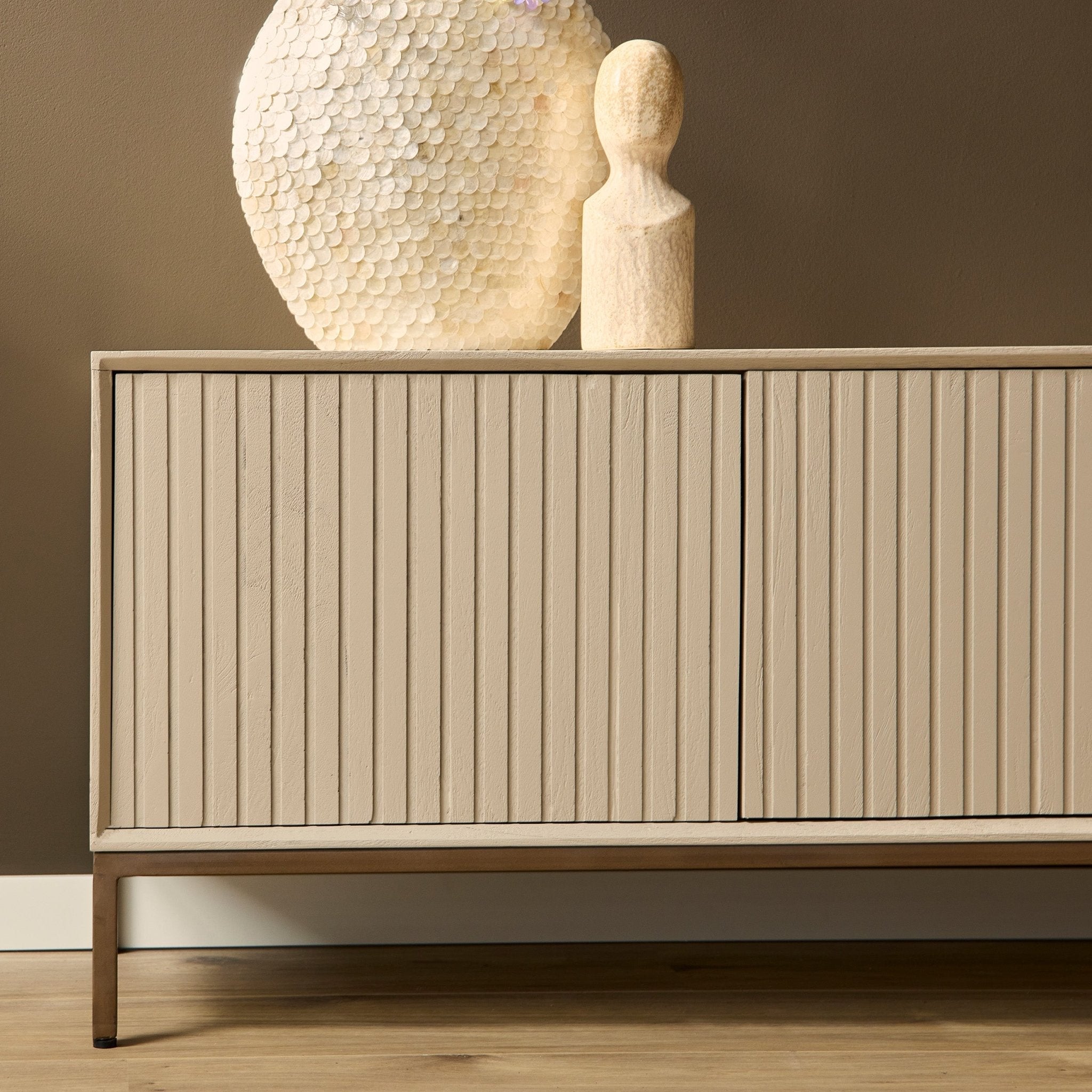 Tv meubel Beige Madison Sand 210 cm - Industrieelinhuis.nl