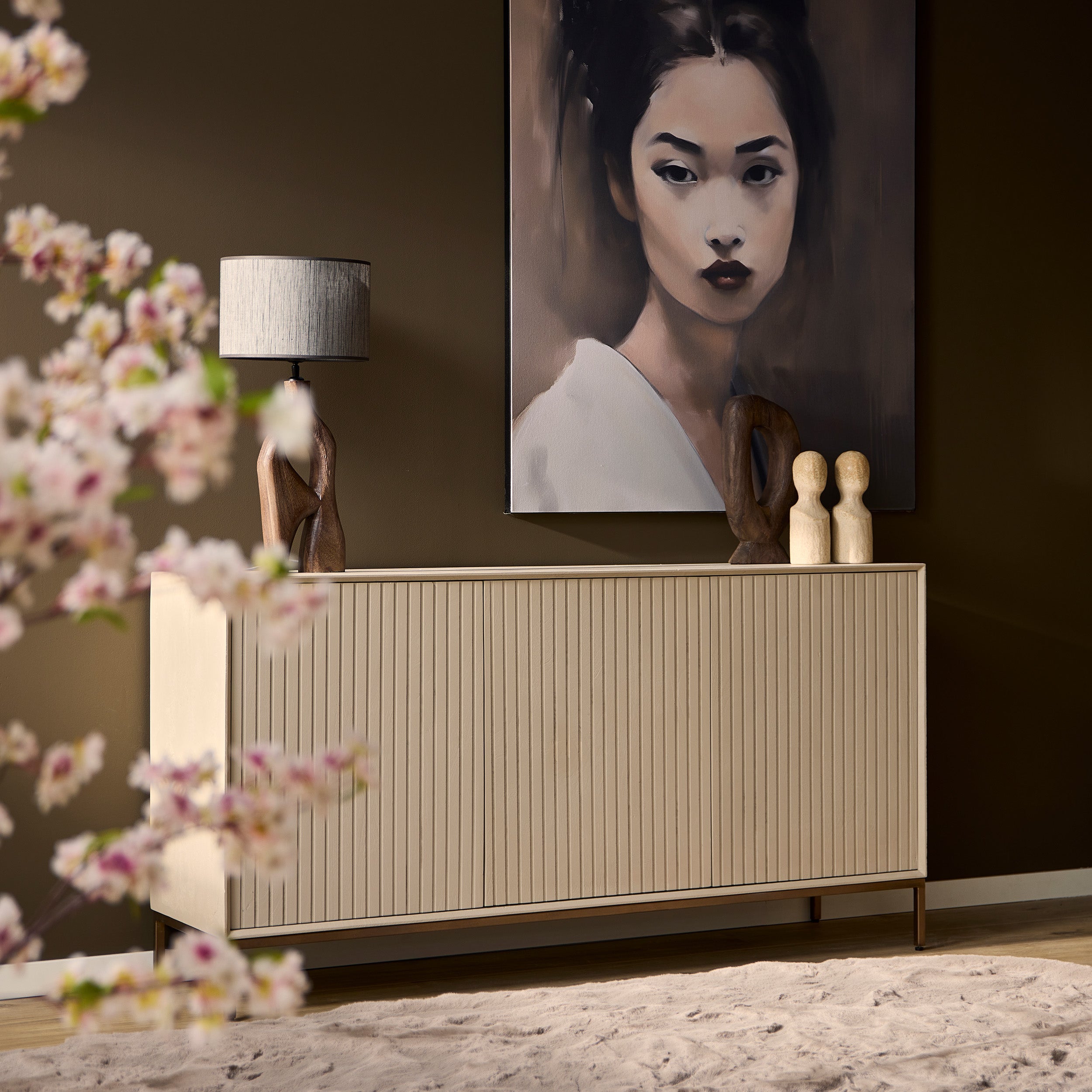 Beige Dressoir Madison Sand 165 cm
