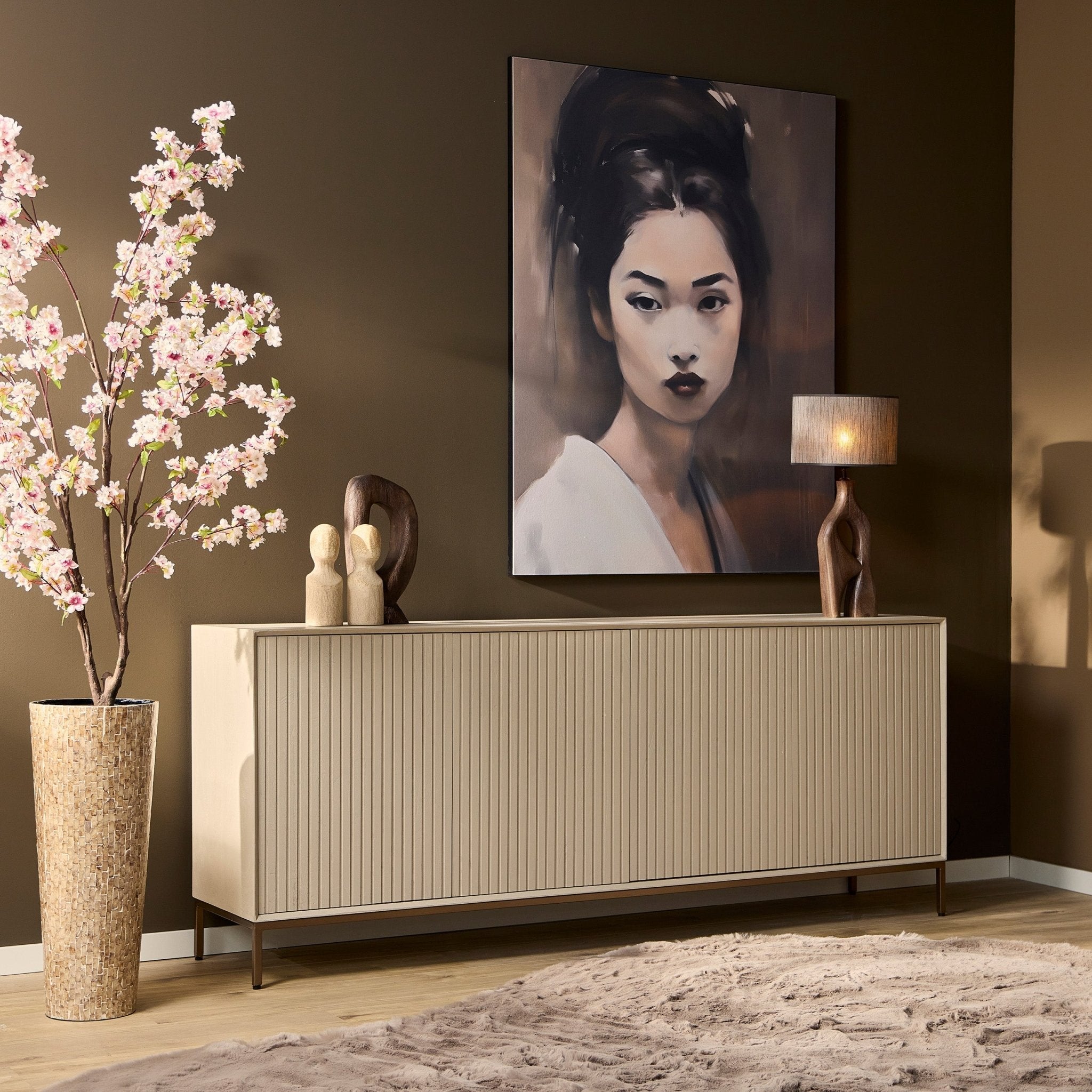 Beige Dressoir Madison Sand | 210 cm - Industrieelinhuis.nl