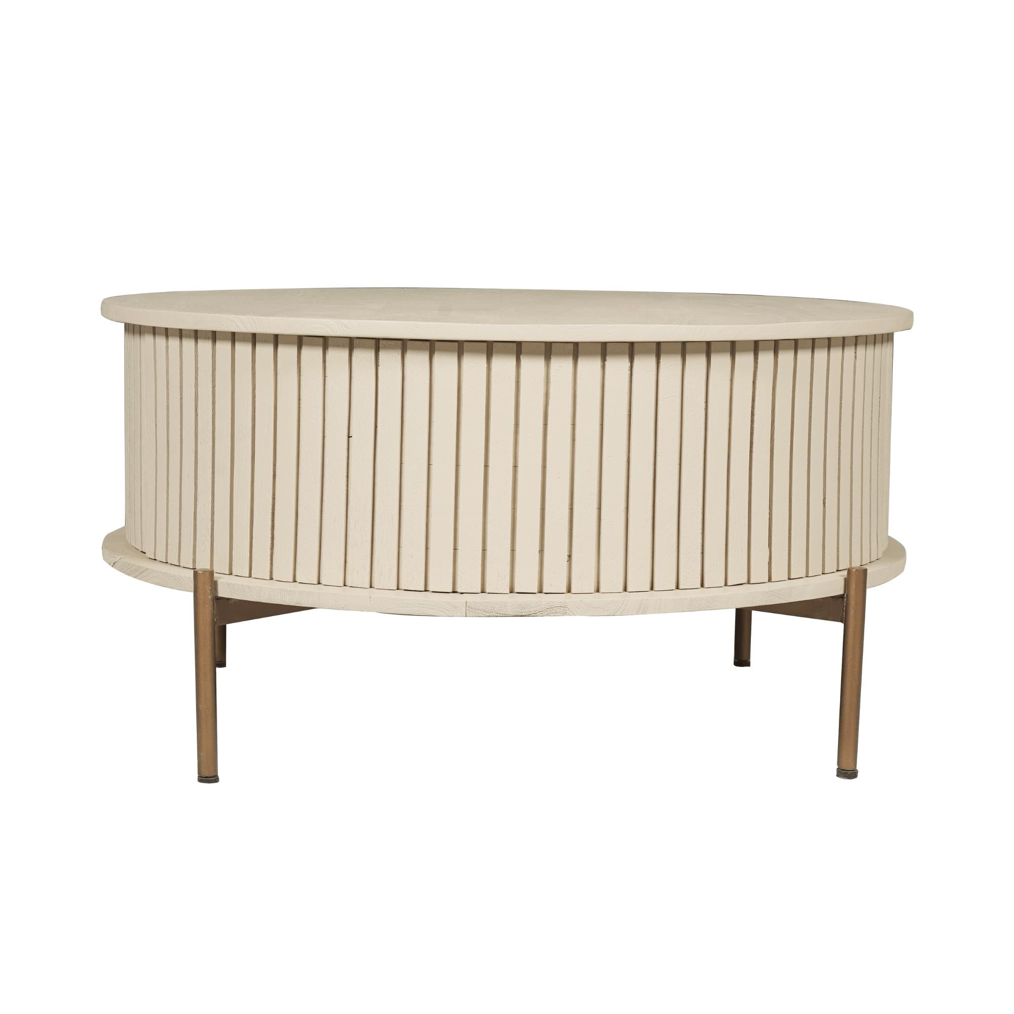 Salontafel Madison Sand | 80 cm | Rond - Industrieelinhuis.nl