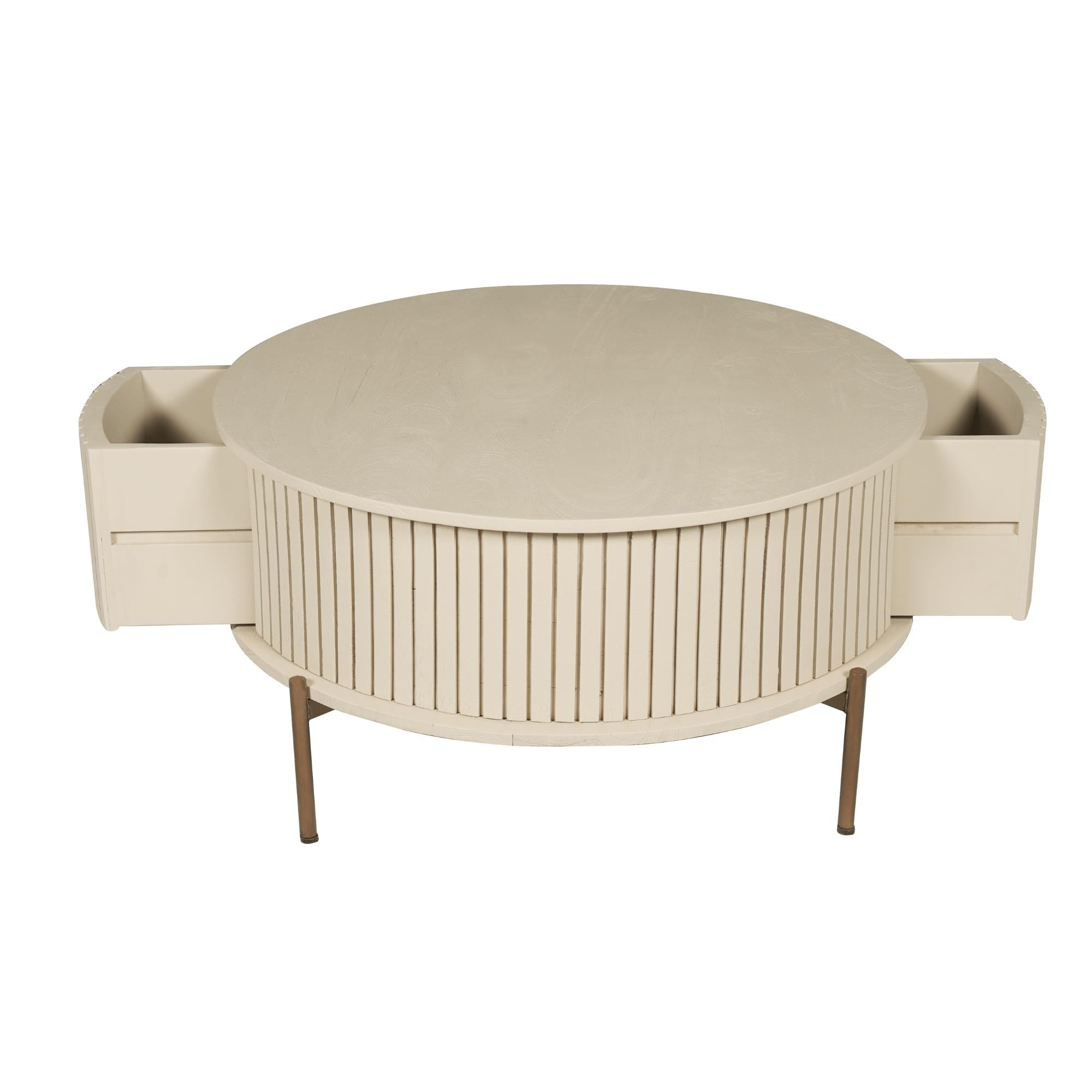 Salontafel Madison Sand | 80 cm | Rond - Industrieelinhuis.nl