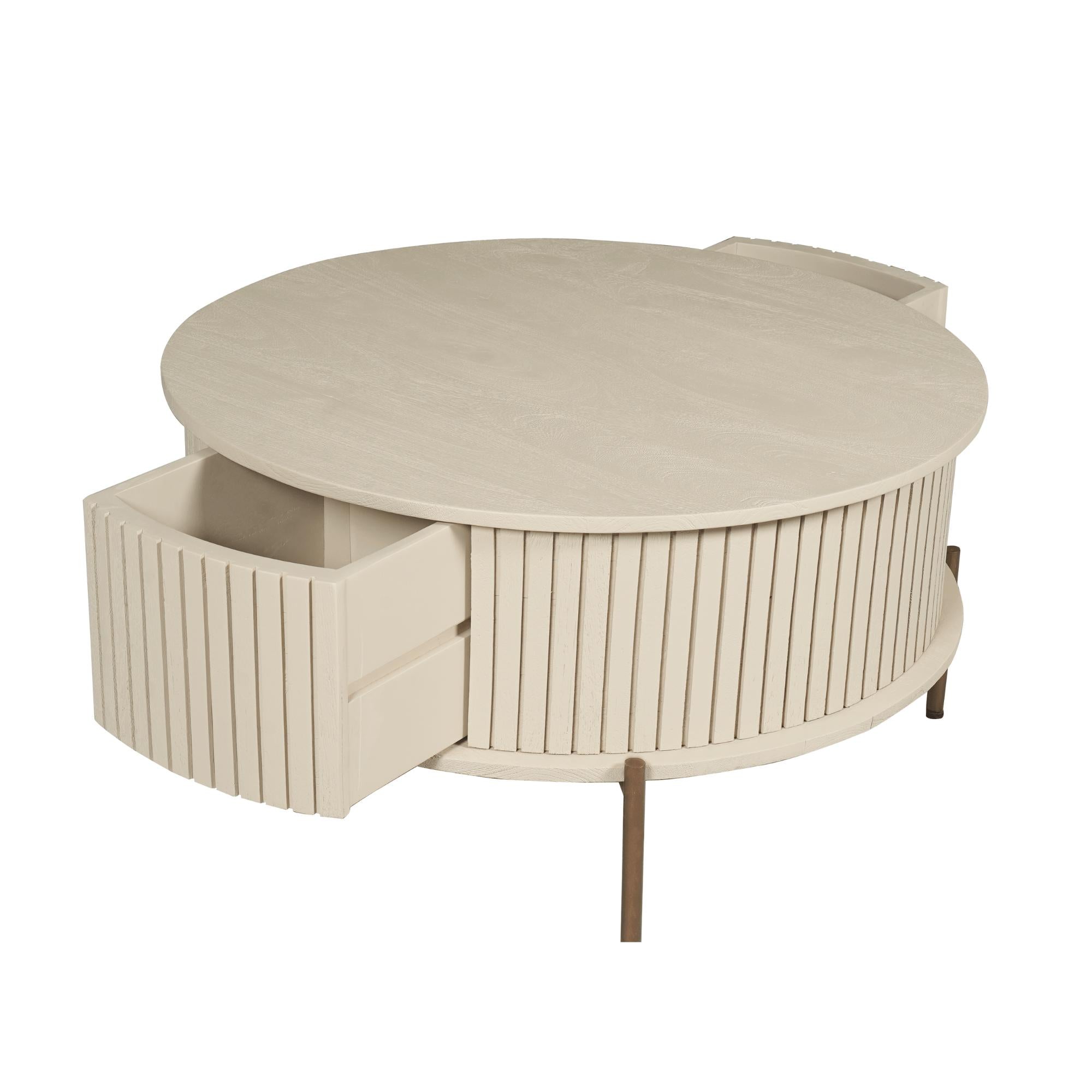 Salontafel Madison Sand | 80 cm | Rond - Industrieelinhuis.nl