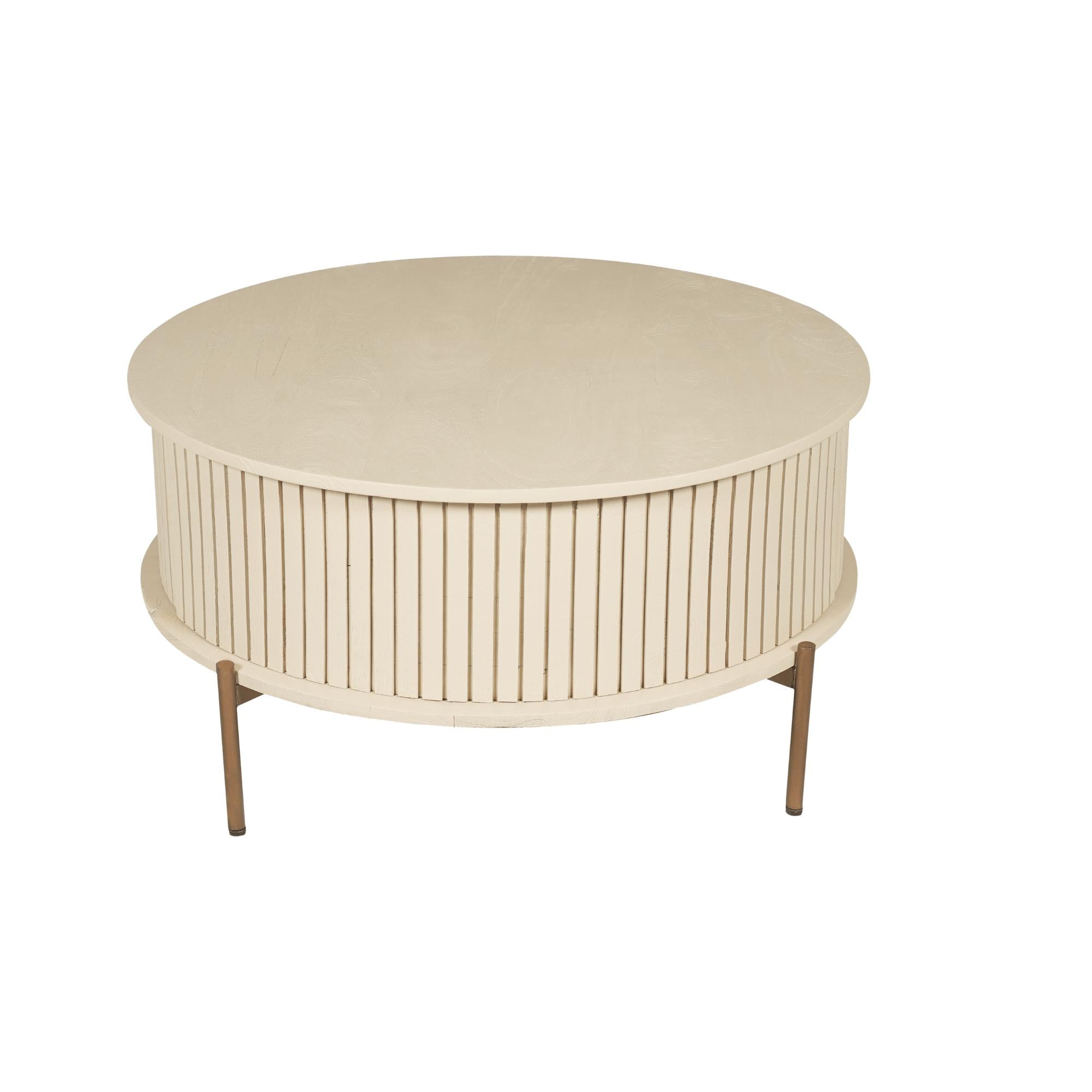 Salontafel Madison Sand | 80 cm | Rond - Industrieelinhuis.nl