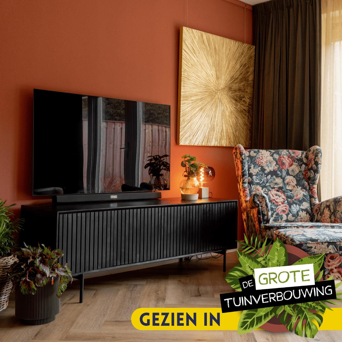 Tv-meubel Madison Zwart 165 cm - Industrieelinhuis.nl