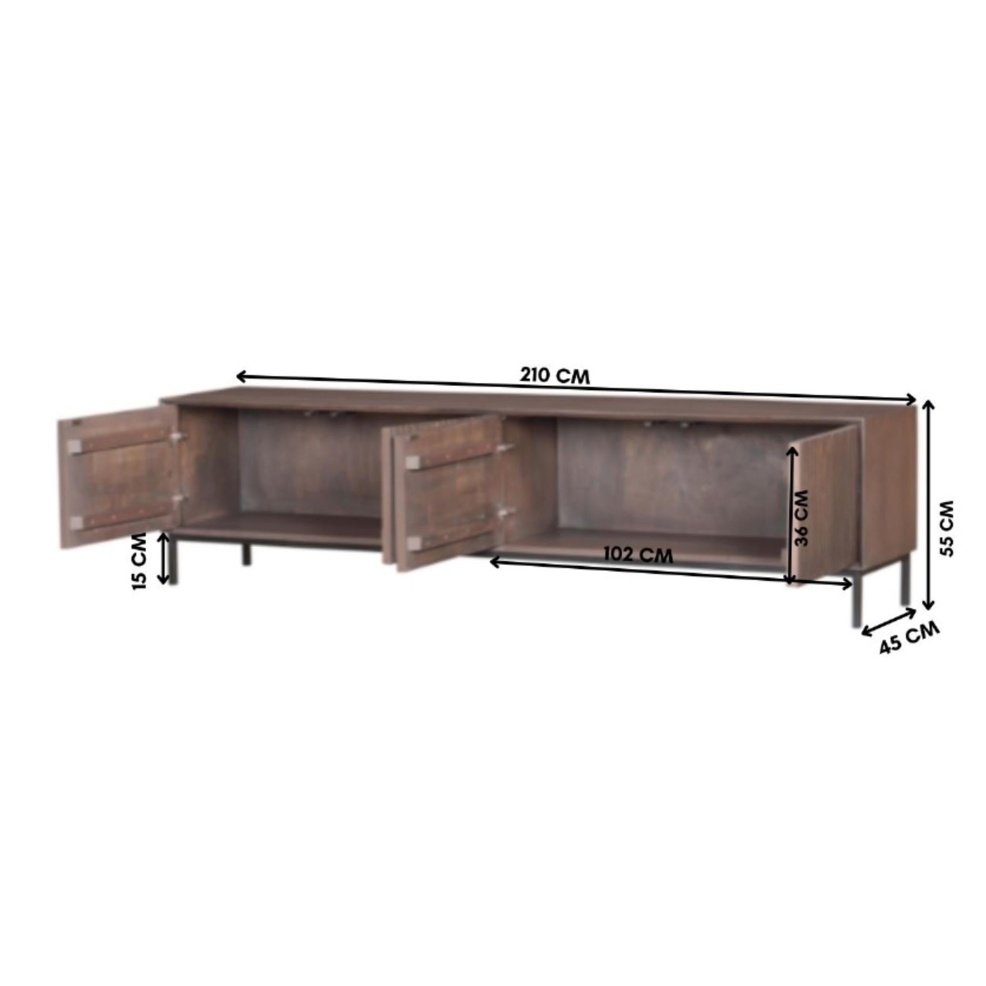 Vakkenkast Eclipse Black | 90 cm - Industrieelinhuis.nl