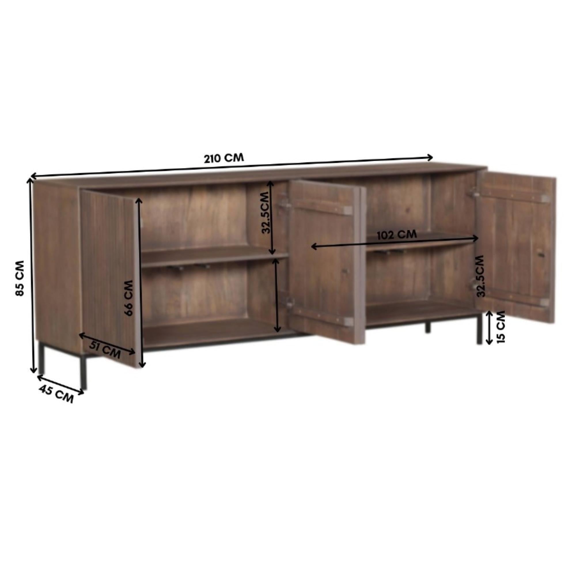 Vakkenkast Eclipse Black | 90 cm - Industrieelinhuis.nl