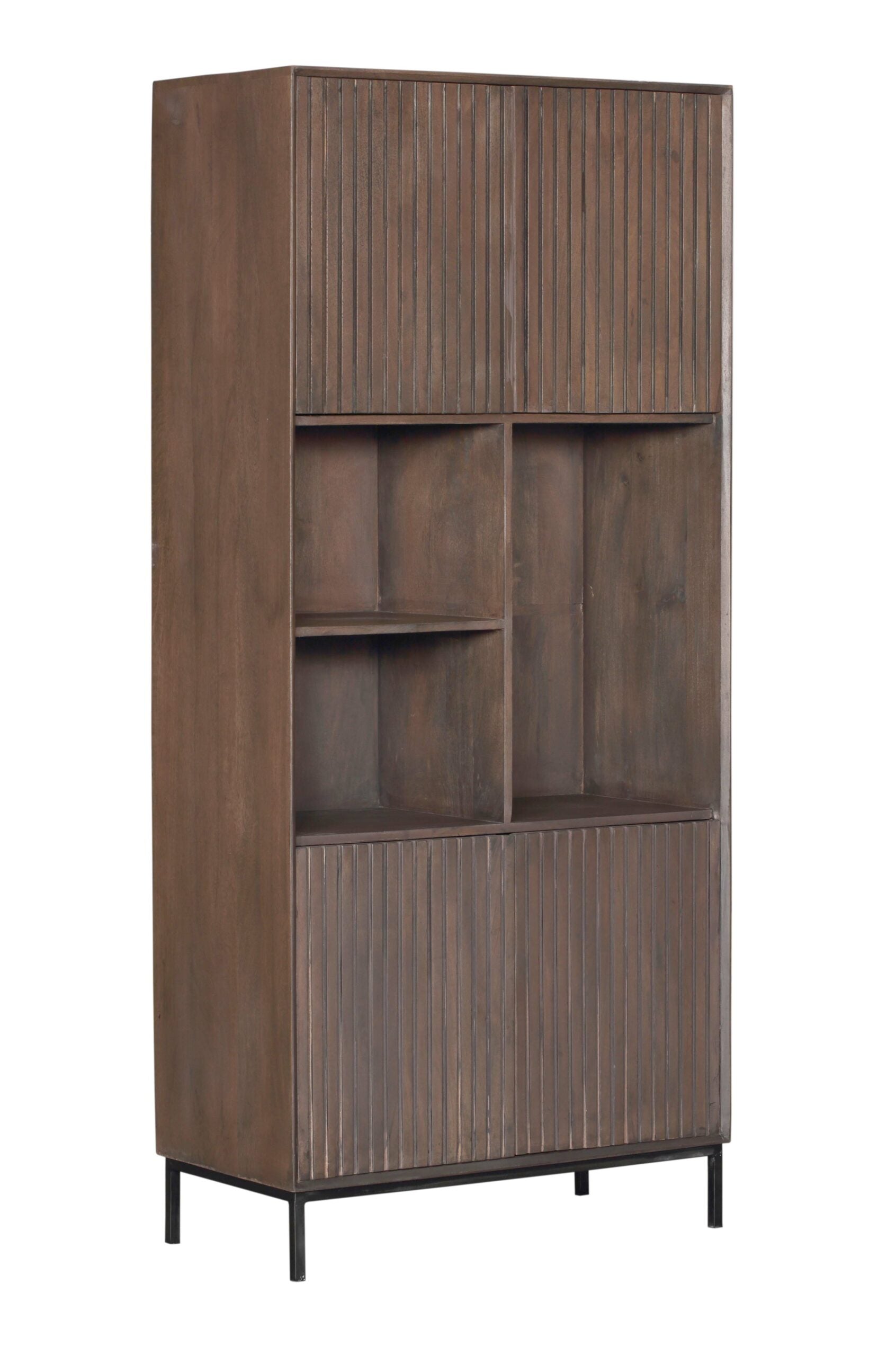 Vakkenkast Madison Walnoot | 90 cm - Industrieelinhuis.nl