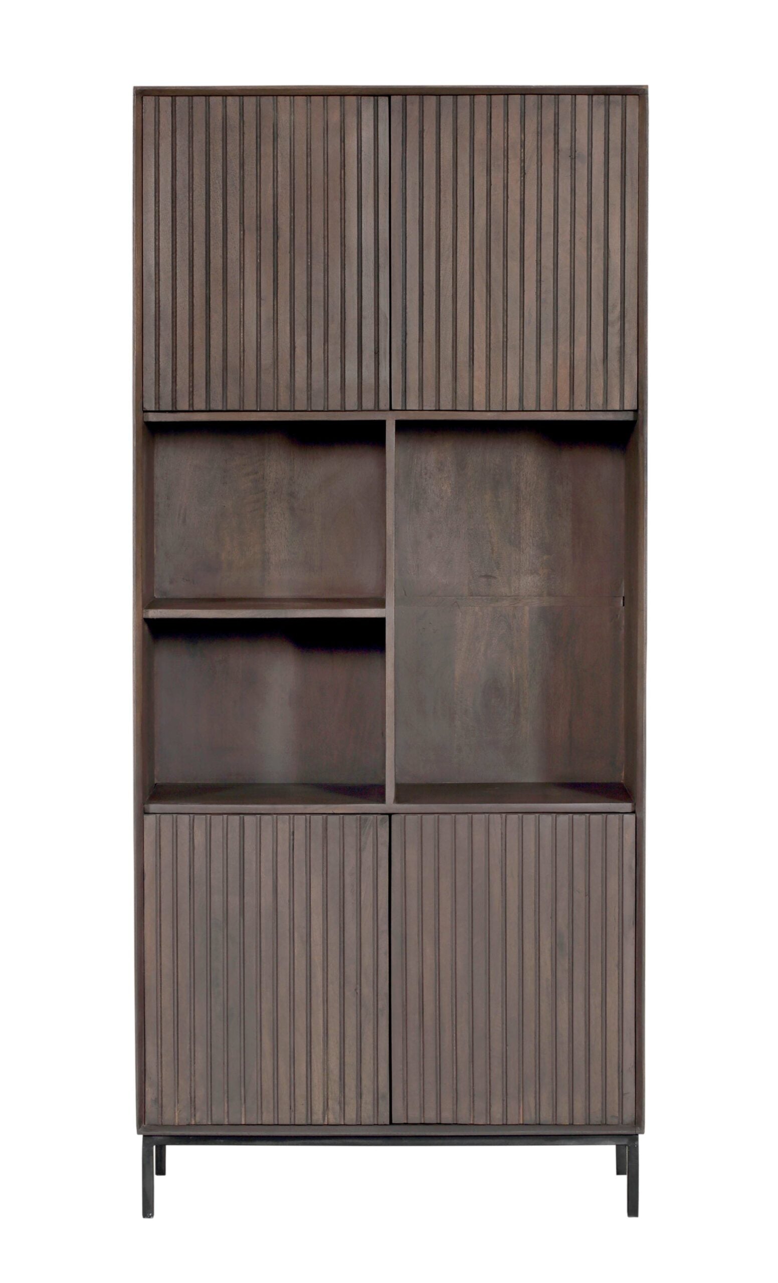 Vakkenkast Madison Walnoot | 90 cm - Industrieelinhuis.nl