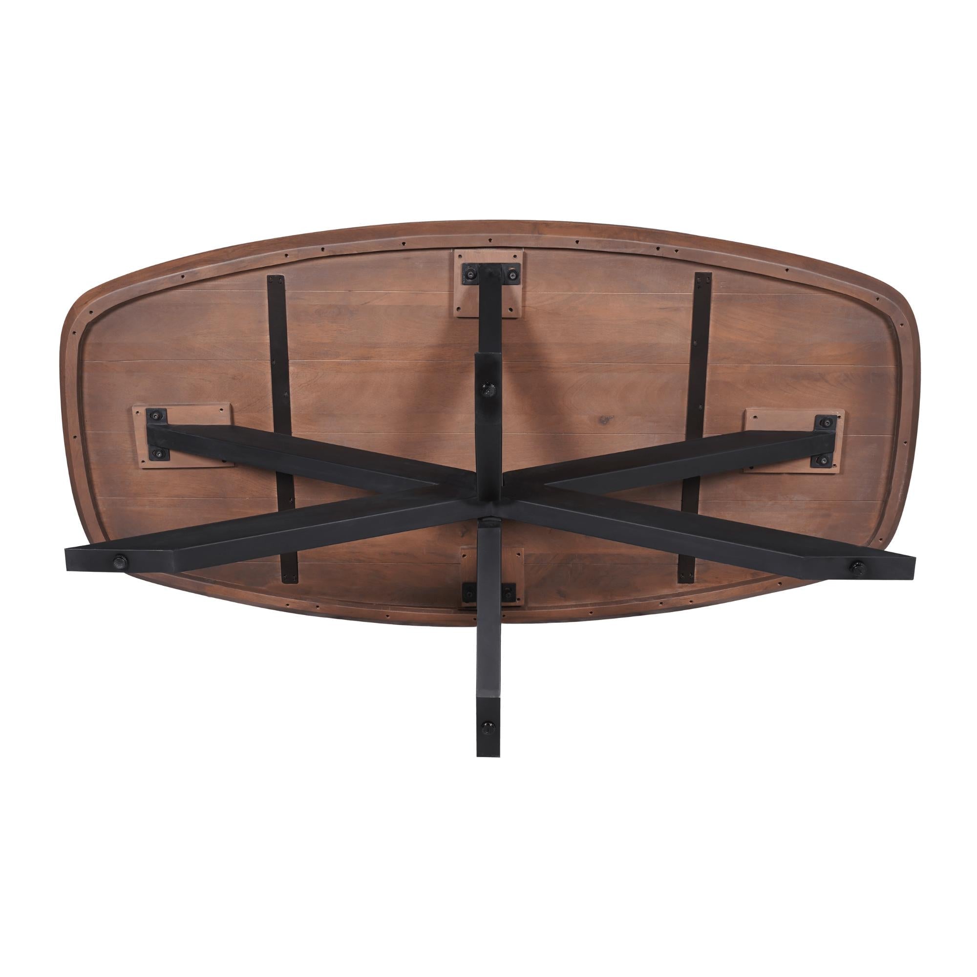 Eettafel Madison Ovaal Walnoot 160 cm - Industrieelinhuis.nl