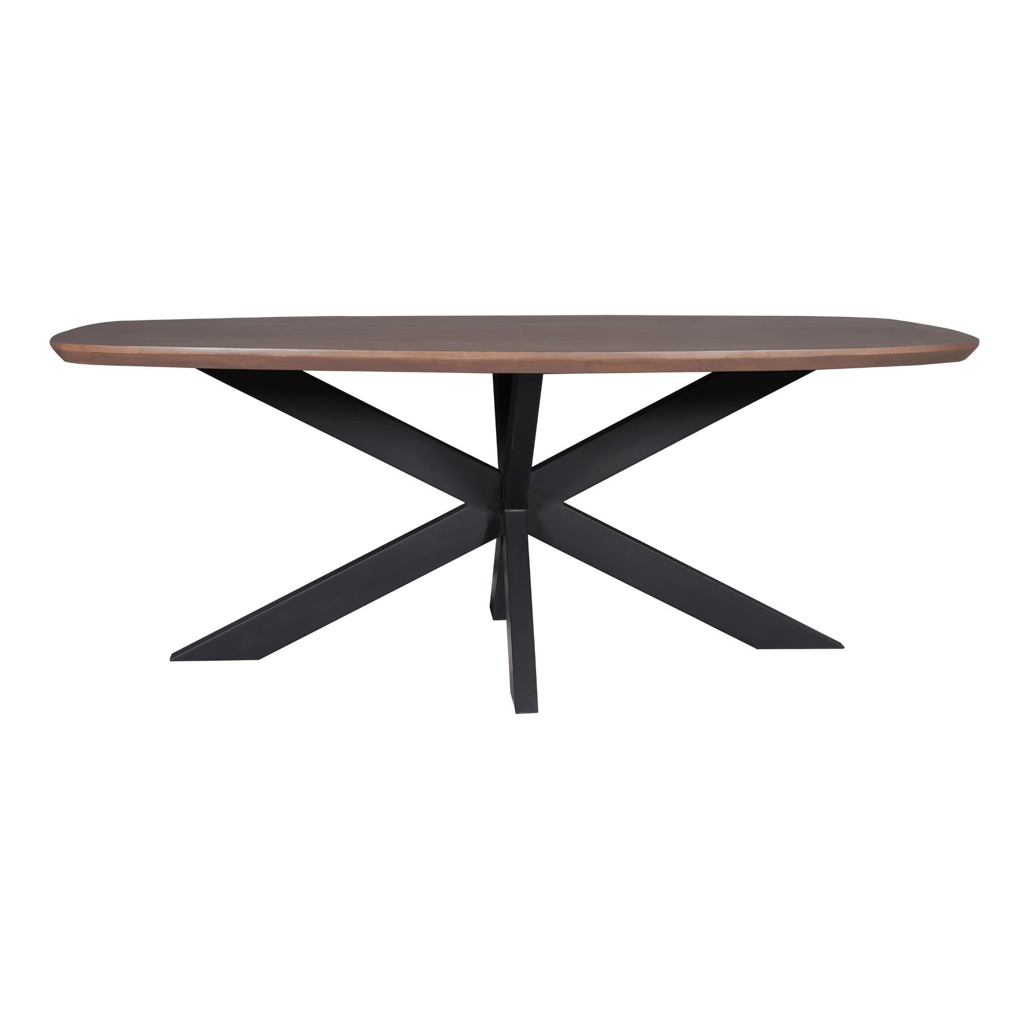 Eettafel Madison Ovaal Walnoot 160 cm - Industrieelinhuis.nl