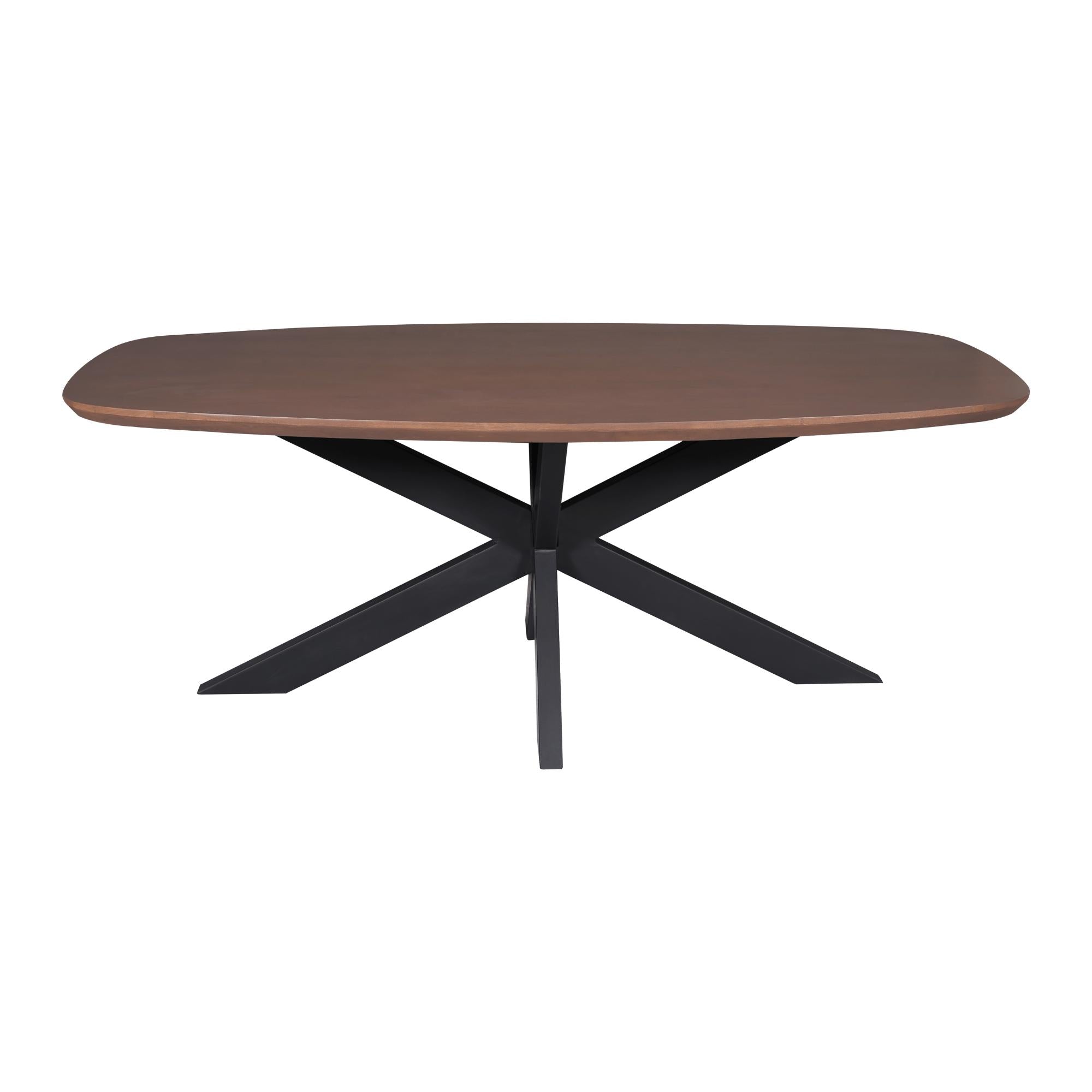 Eettafel Madison Ovaal Walnoot 160 cm - Industrieelinhuis.nl