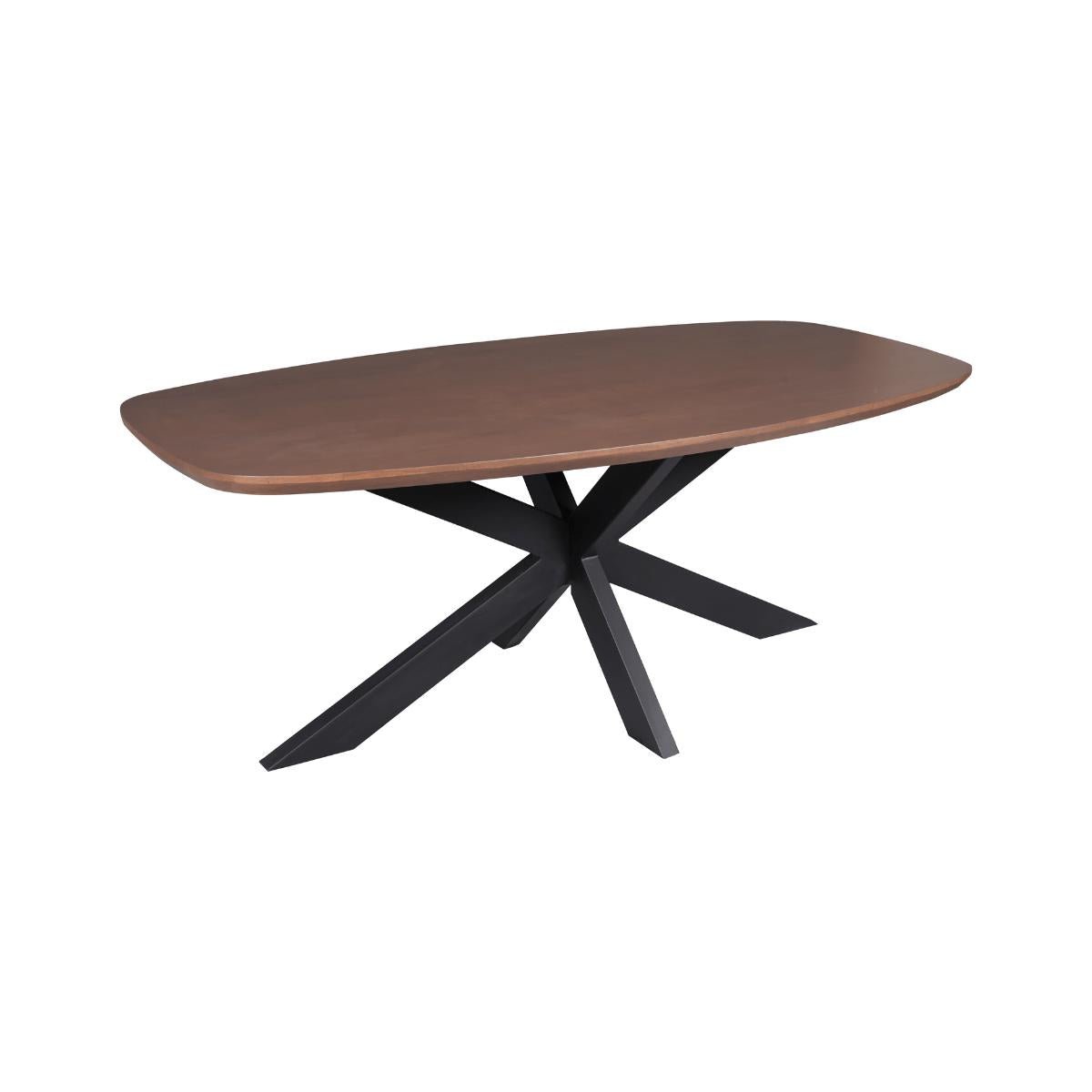 Eettafel Madison Ovaal Walnoot 240 cm - Industrieelinhuis.nl