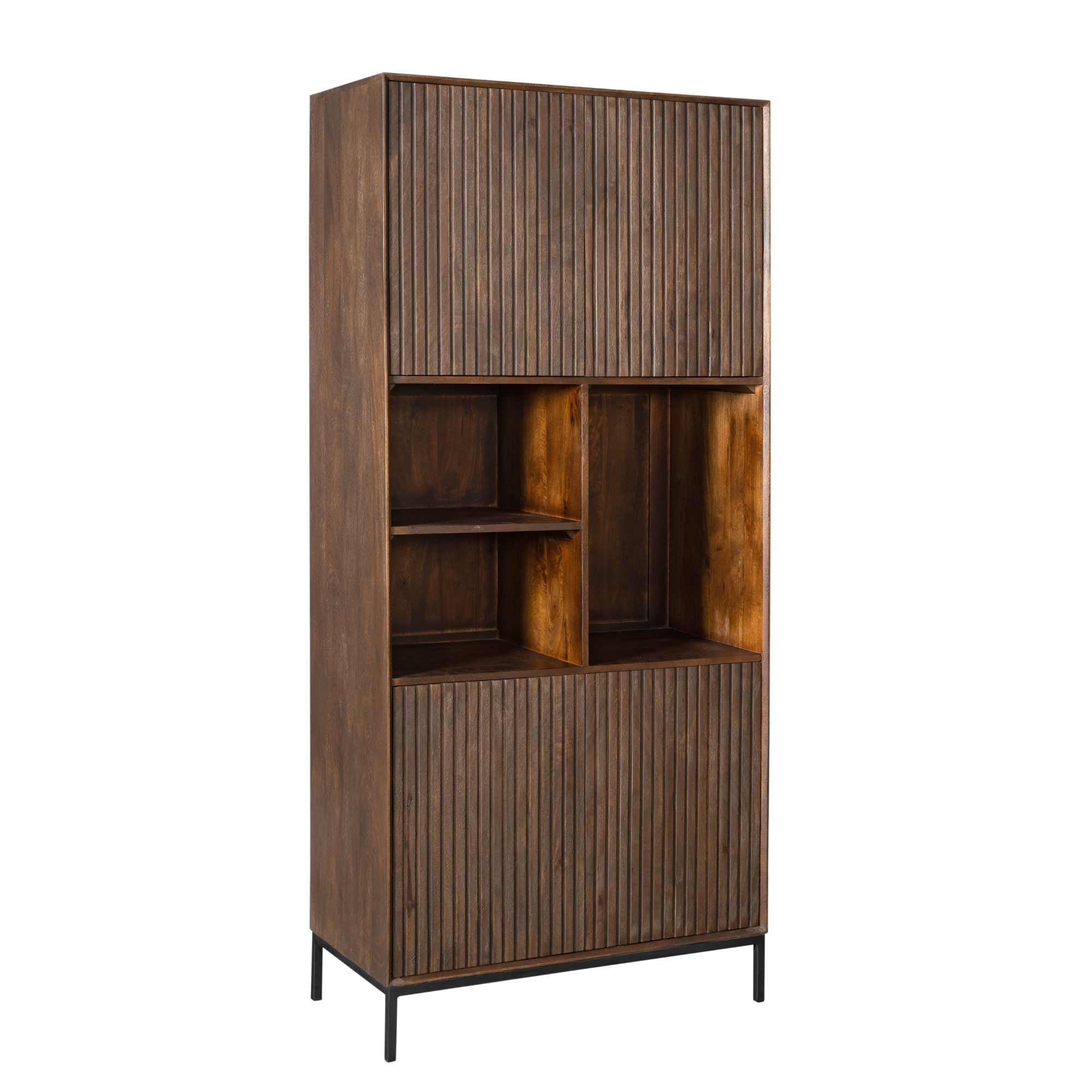 Vakkenkast Madison Brown | 90 cm - Industrieelinhuis.nl