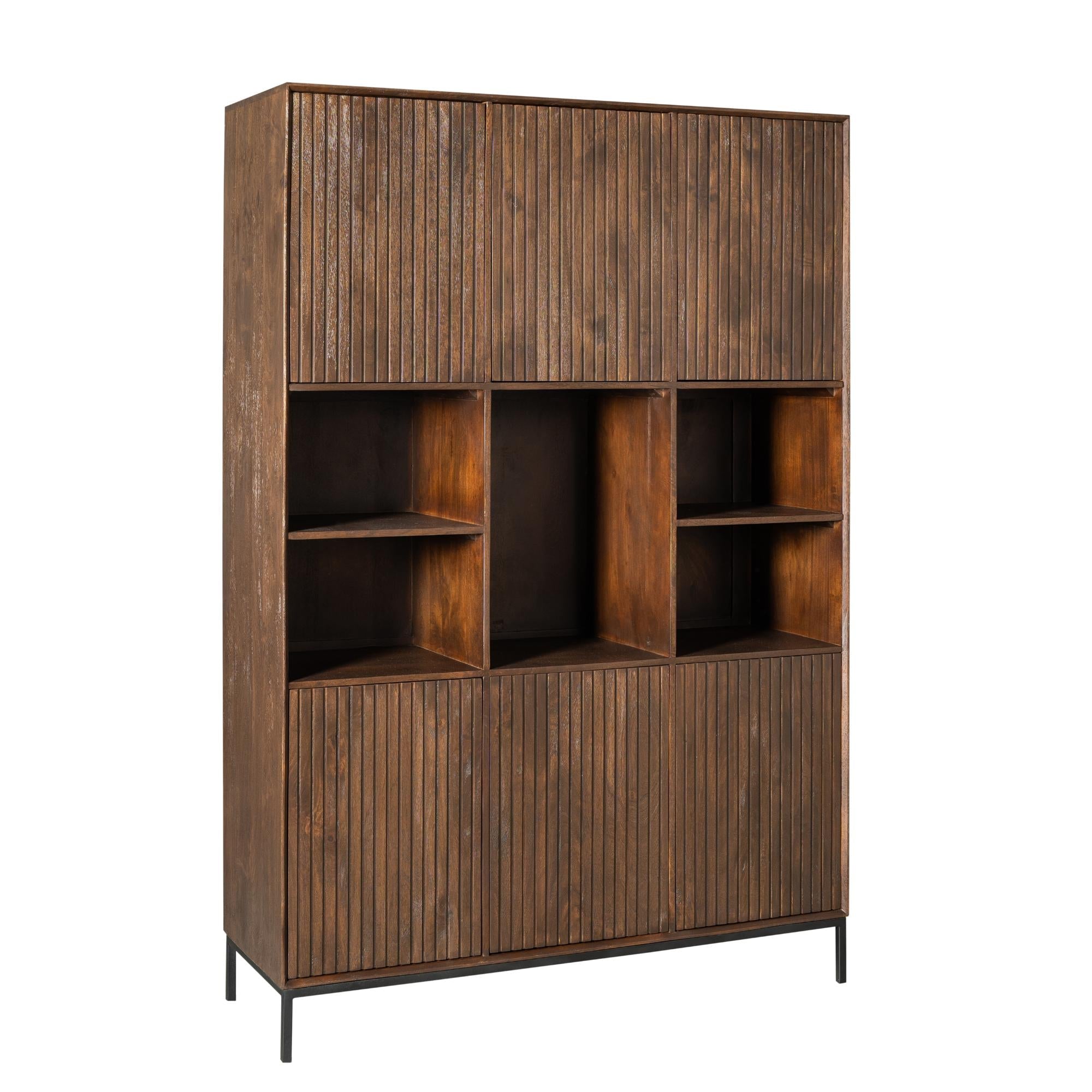 Vakkenkast Madison XL Brown| 135 cm - Industrieelinhuis.nl