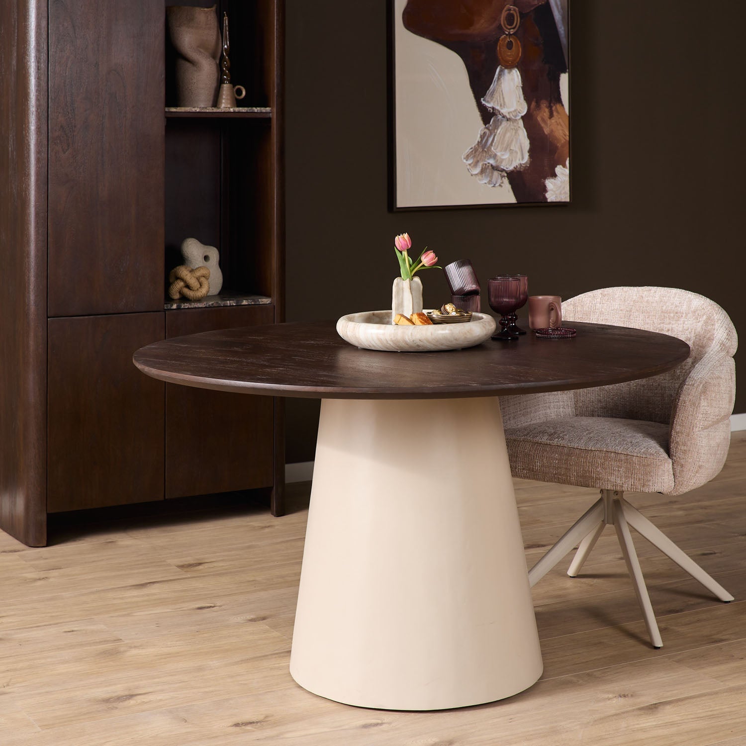 Eettafel Madison Brown | 150 cm - Industrieelinhuis.nl