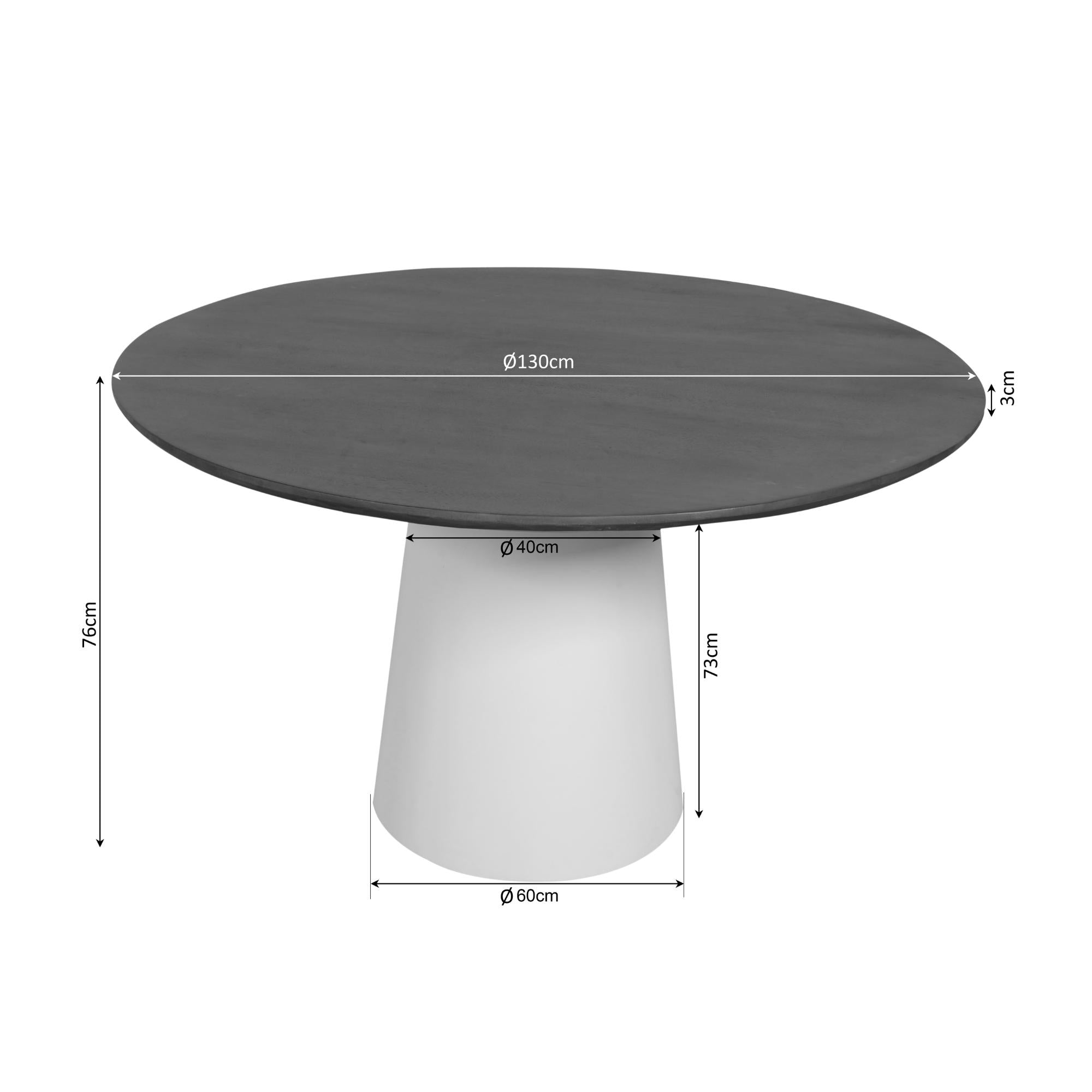 Eettafel Madison Brown | 130 cm - Industrieelinhuis.nl