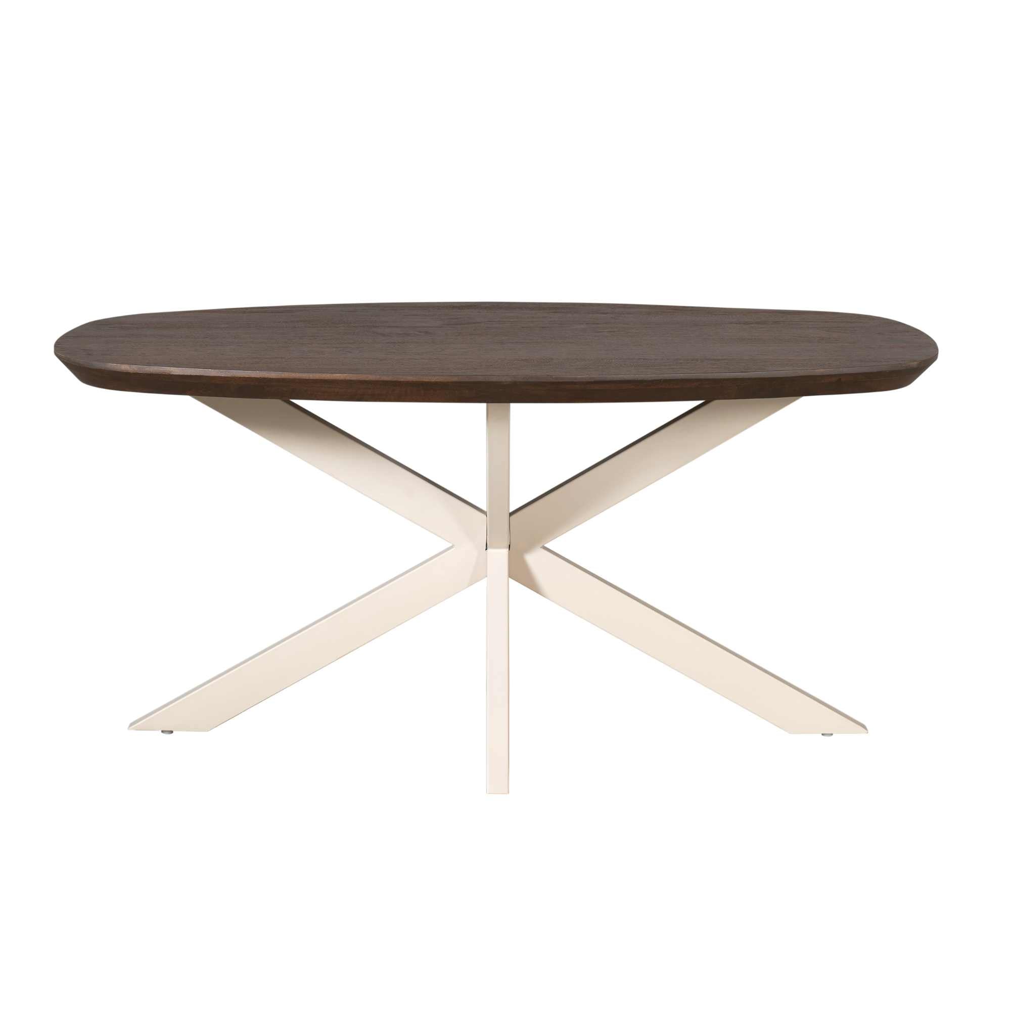 Eettafel Madison Brown | 160 cm | Deens Ovaal | Poot Sand - Industrieelinhuis.nl