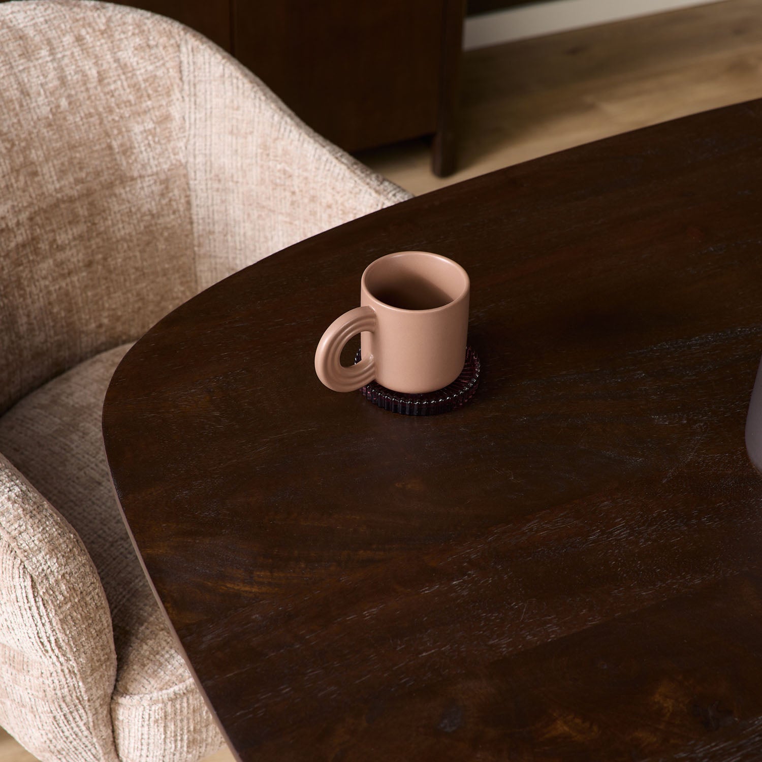 Eettafel Madison Brown | 160 cm | Deens Ovaal | Poot Sand - Industrieelinhuis.nl