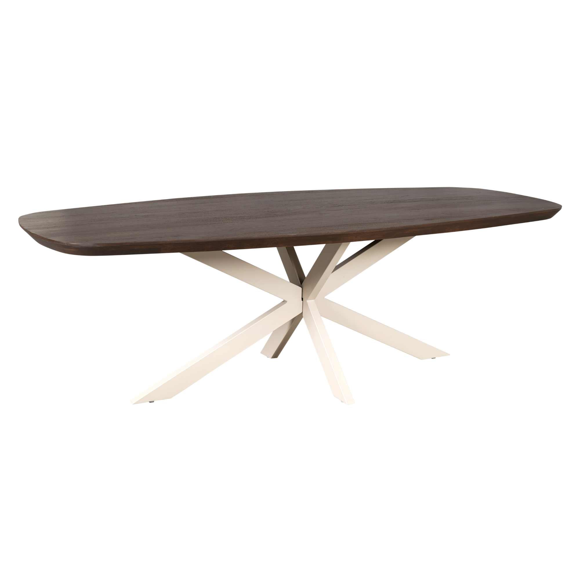 Eettafel Madison Brown | 240 cm | Deens Ovaal | Poot Sand - Industrieelinhuis.nl