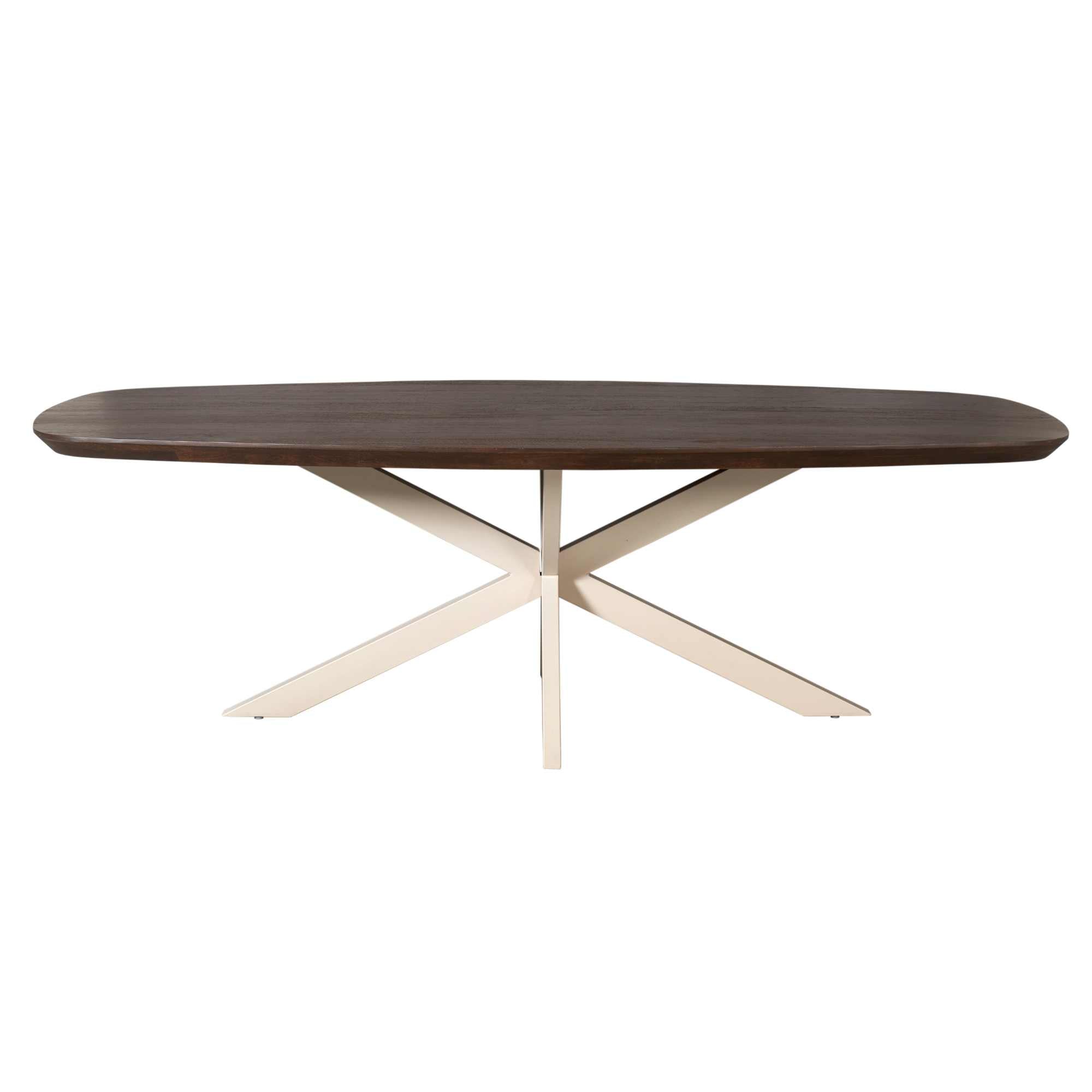 Eettafel Madison Brown | 200 cm | Deens Ovaal | Poot Sand - Industrieelinhuis.nl