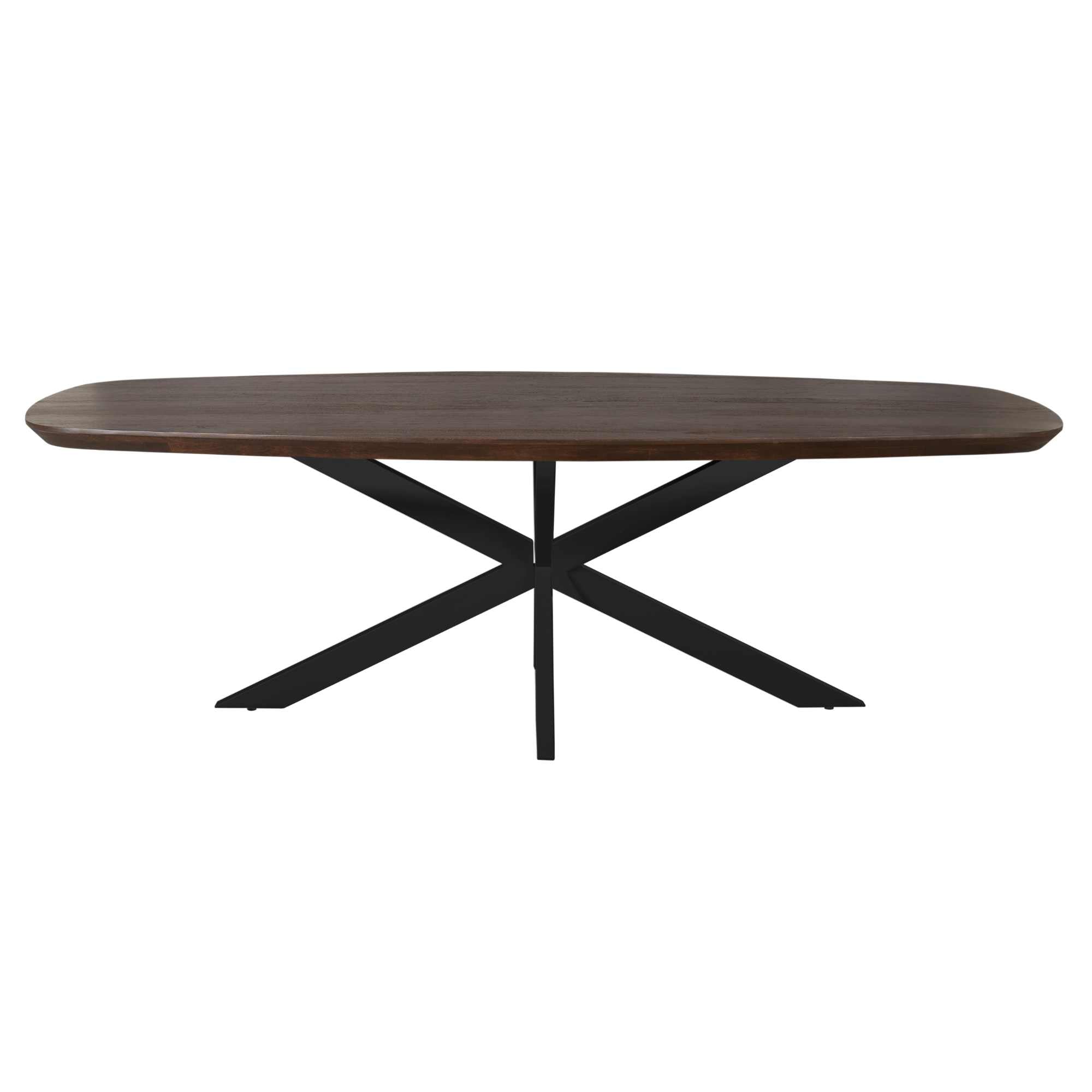 Eettafel Madison Brown | 240 cm | Deens Ovaal | Poot Black - Industrieelinhuis.nl