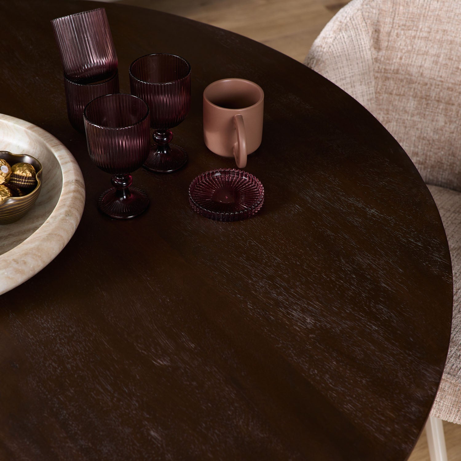 Eettafel Madison Brown | 110 cm | Poot Sand - Industrieelinhuis.nl