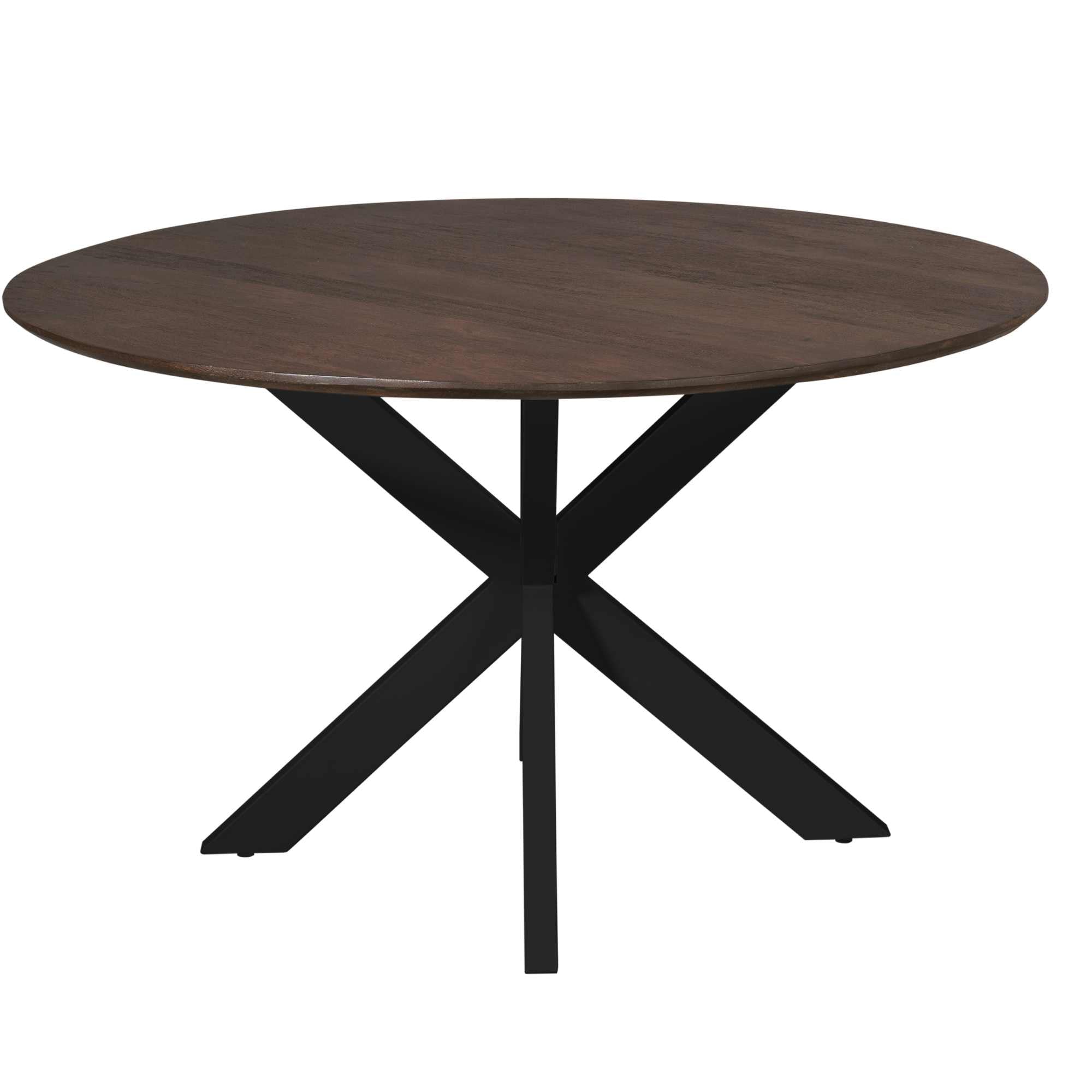 Eettafel Madison Brown | 150 cm | Poot Black - Industrieelinhuis.nl