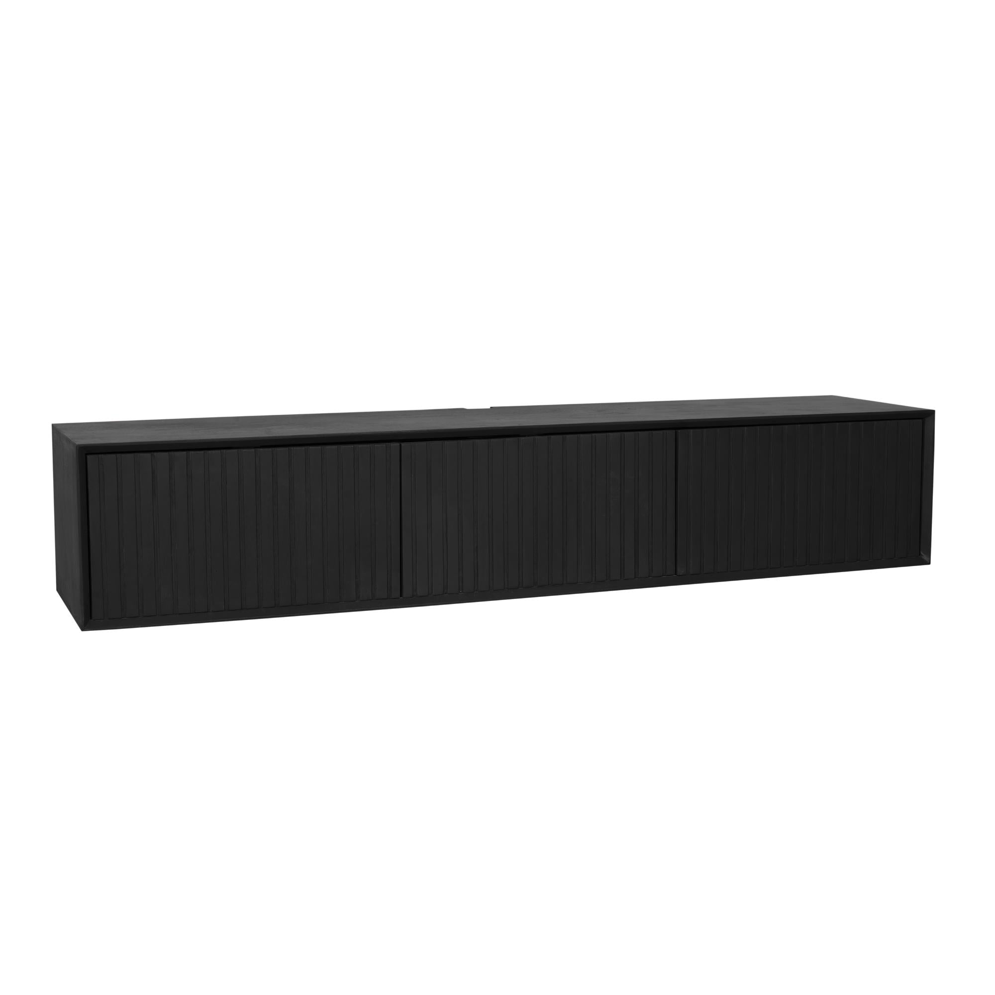 Zwevend tv meubel Maddie Zwart 160 cm - Industrieelinhuis.nl