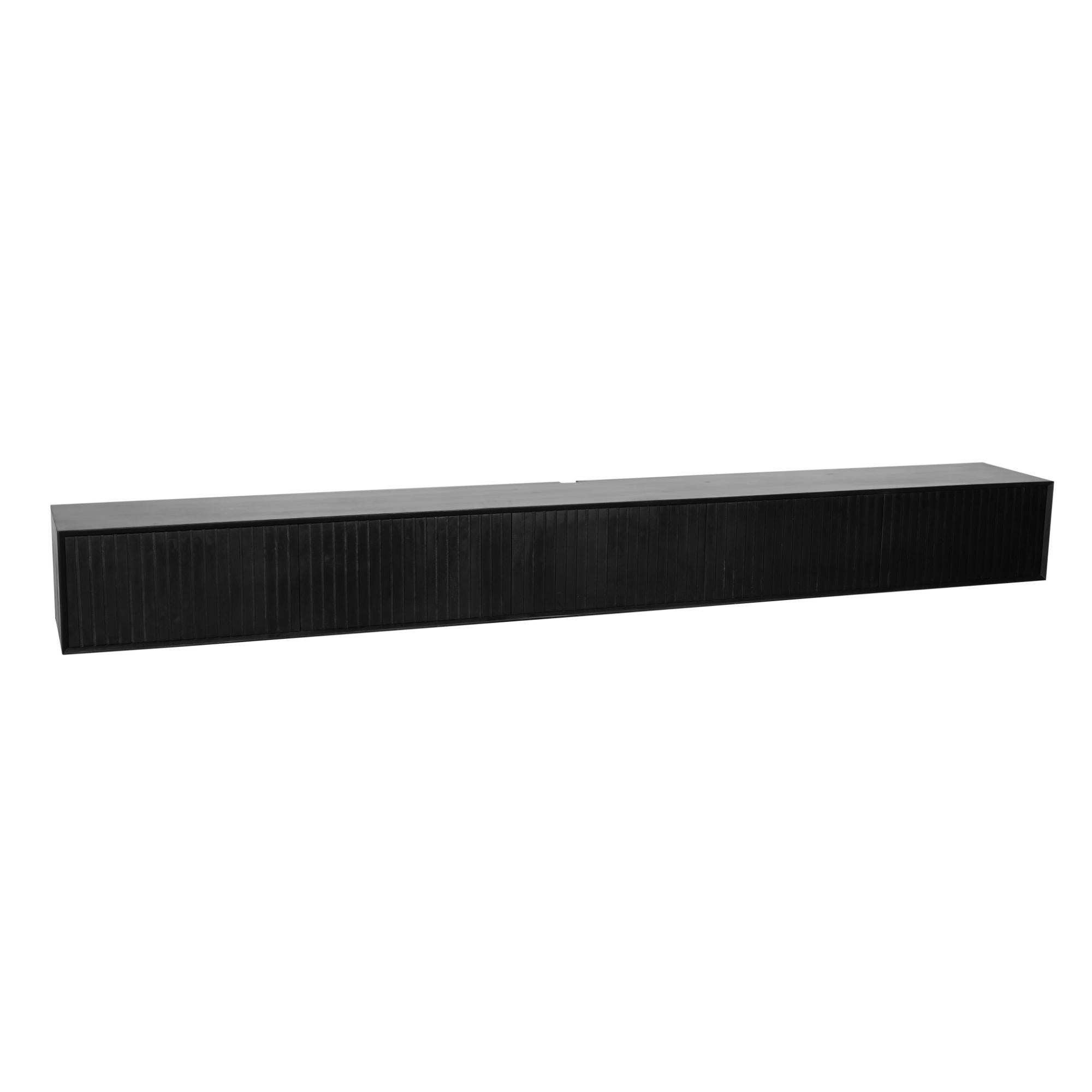 Zwevend tv meubel Maddie Zwart280 cm - Industrieelinhuis.nl