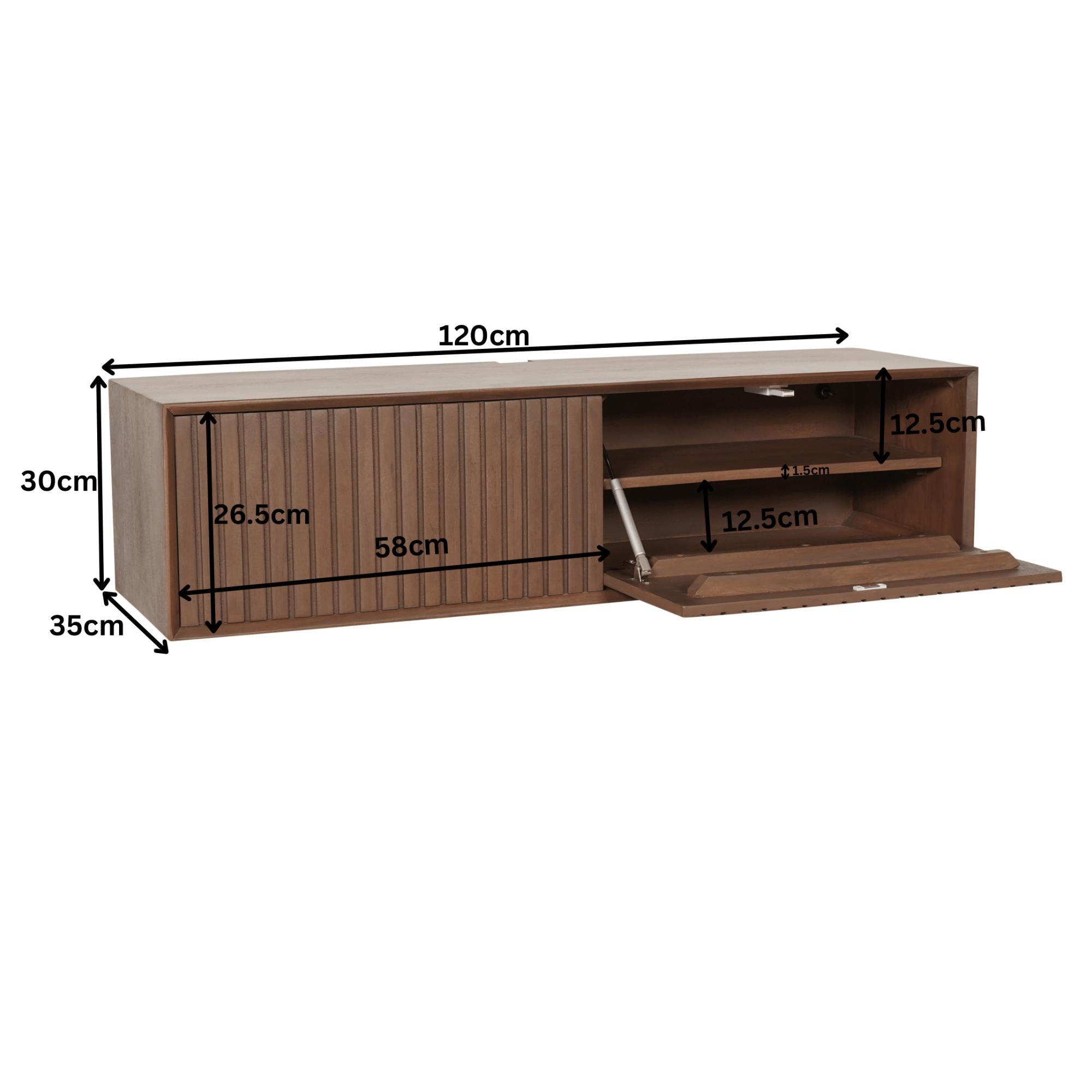 Vakkenkast Eclipse Black | 90 cm - Industrieelinhuis.nl