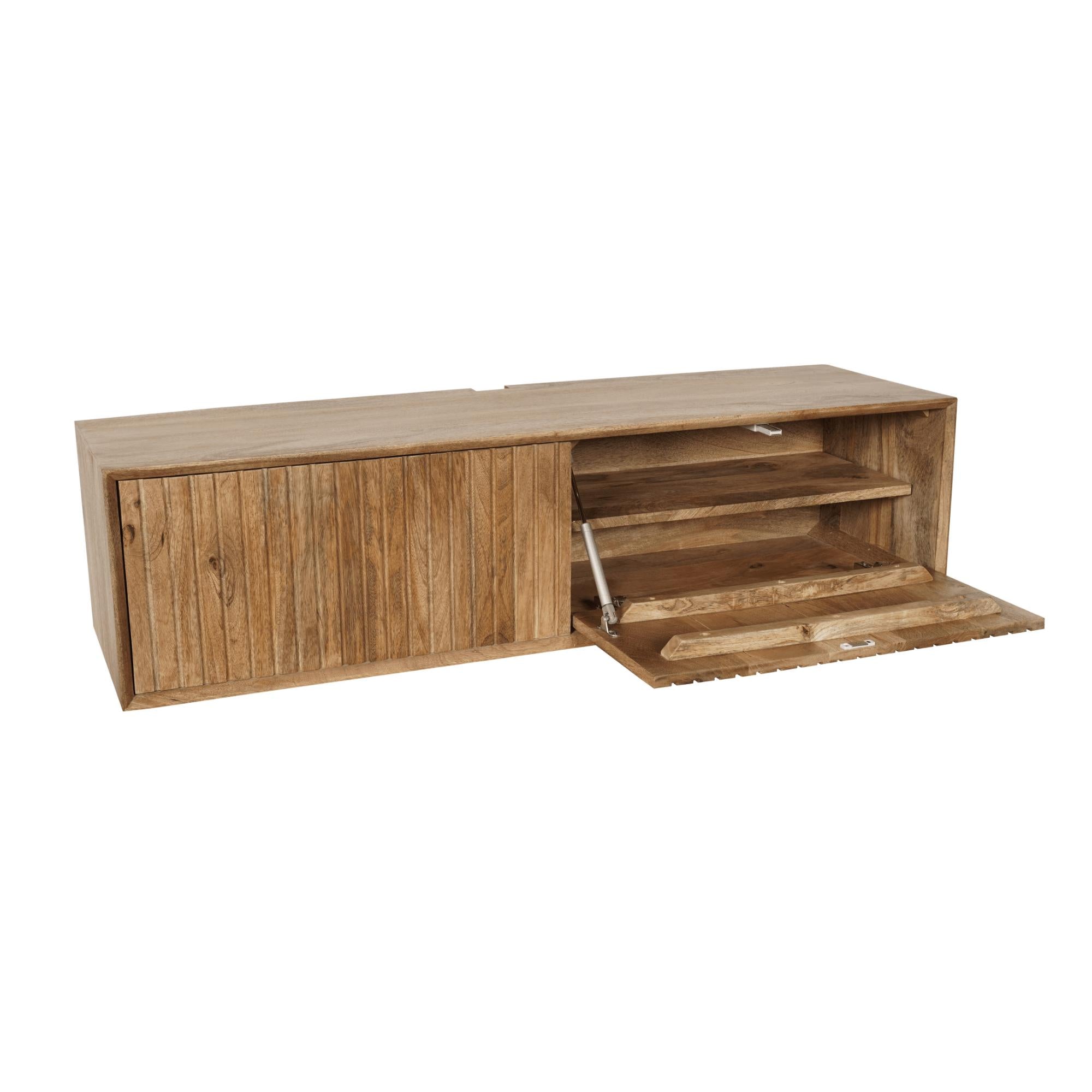 Zwevend tv meubel Maddie Naturel 120 cm - Industrieelinhuis.nl
