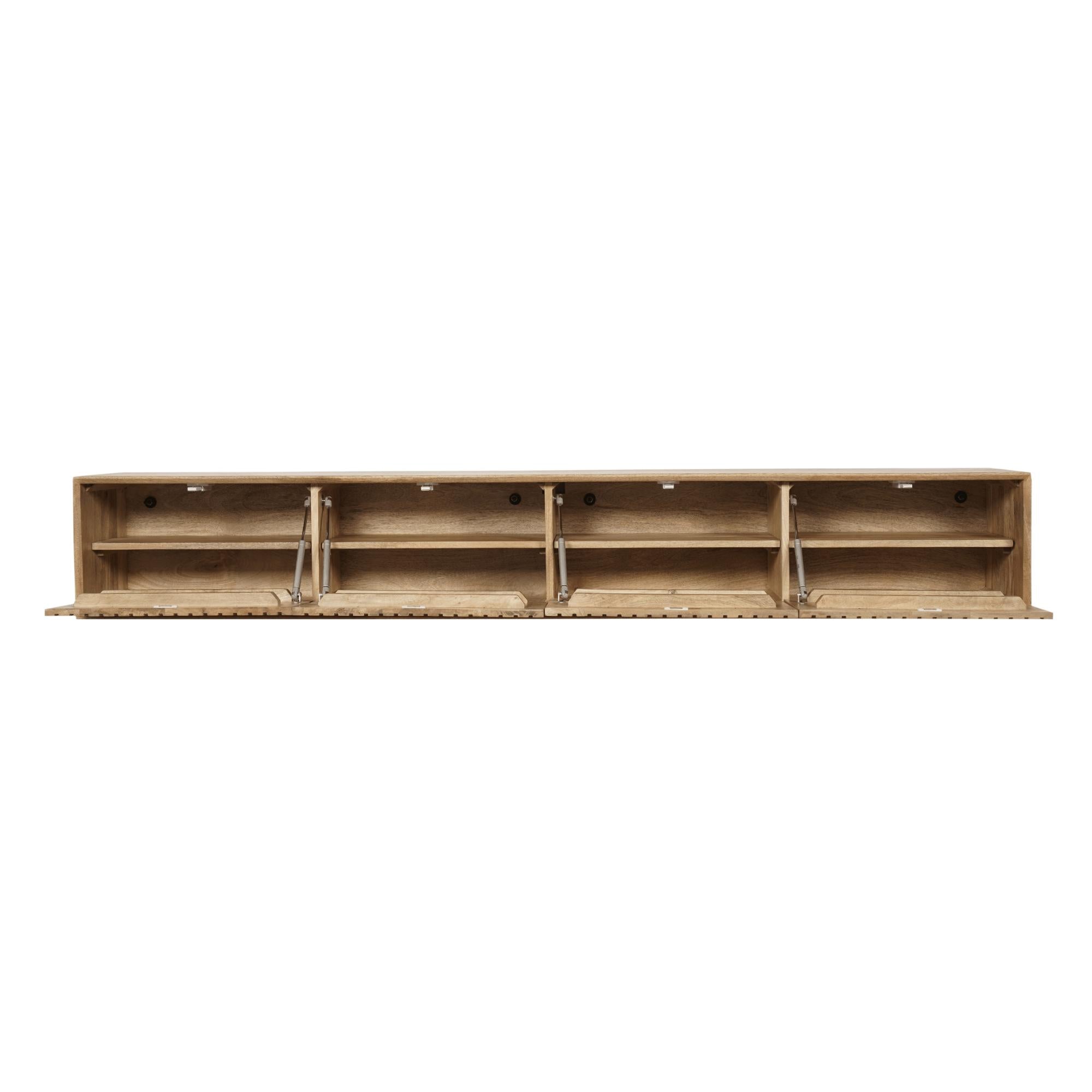 Zwevend tv meubel Maddie Naturel 240 cm - Industrieelinhuis.nl