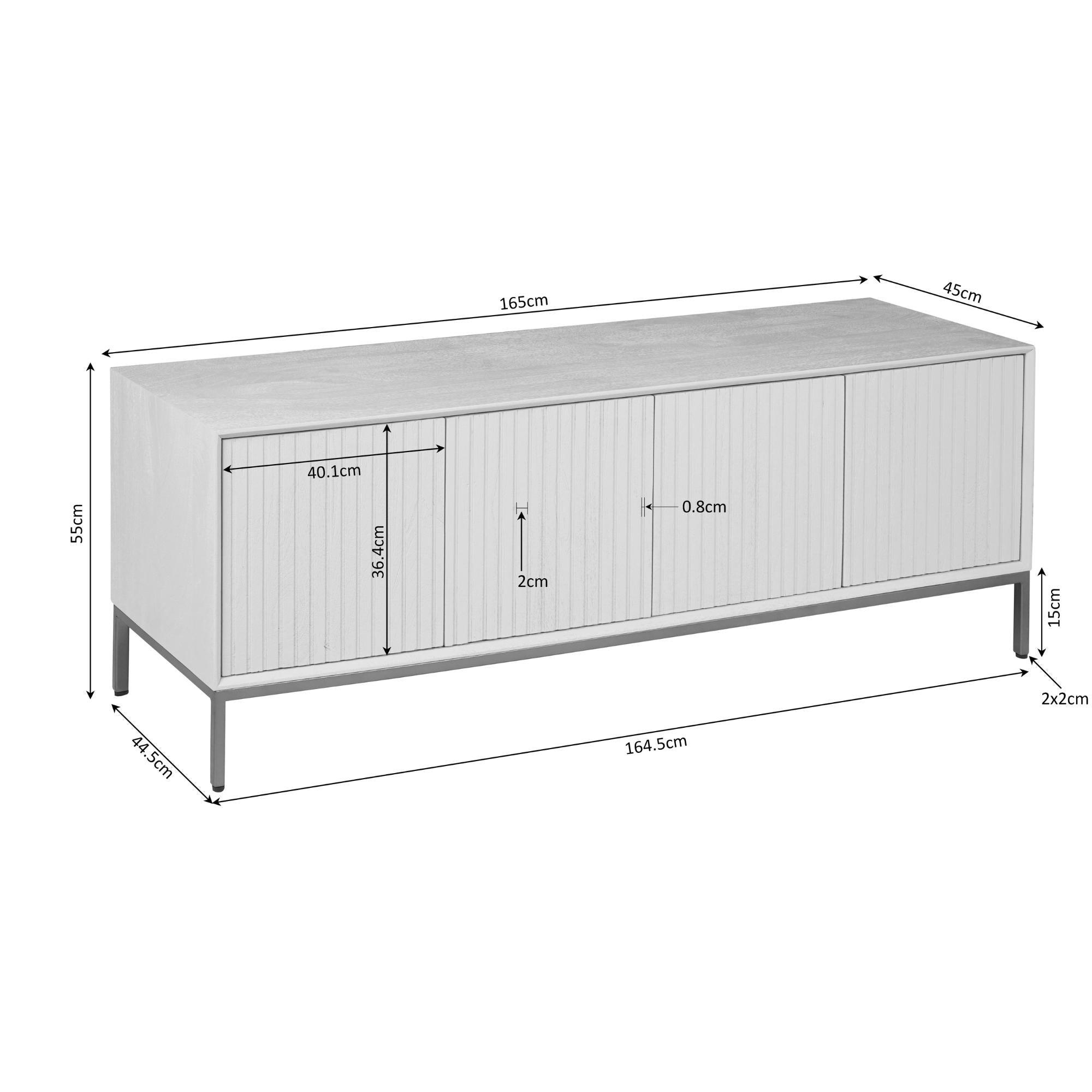 Tv meubel Madison Natural 165 cm - Industrieelinhuis.nl