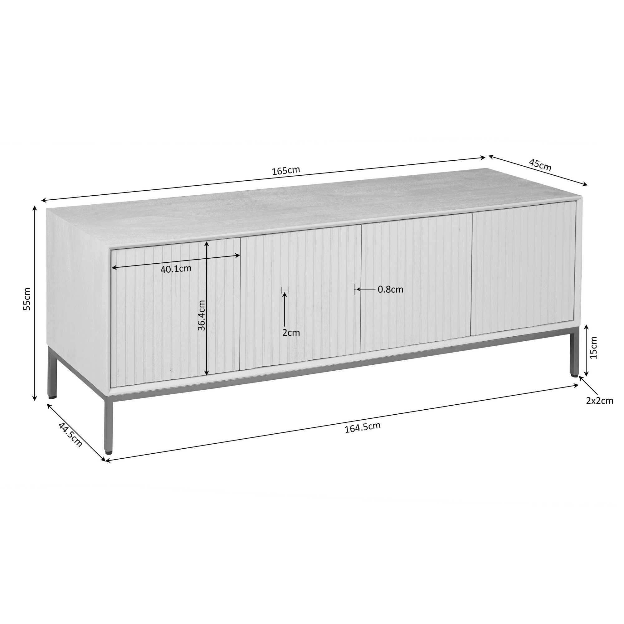 Tv meubel Madison Natural 165 cm