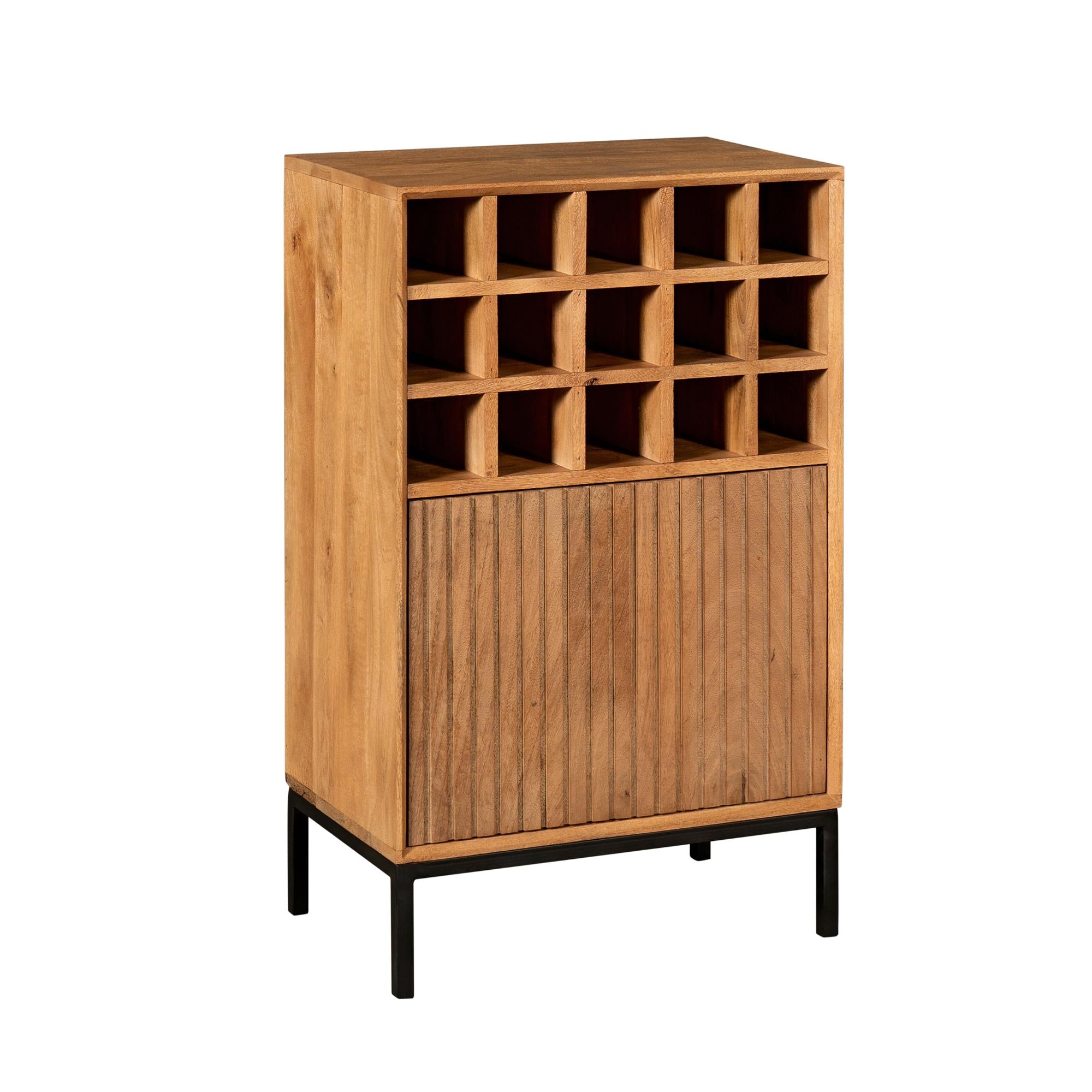 Wijnkast Madison Natural 55 cm - Industrieelinhuis.nl