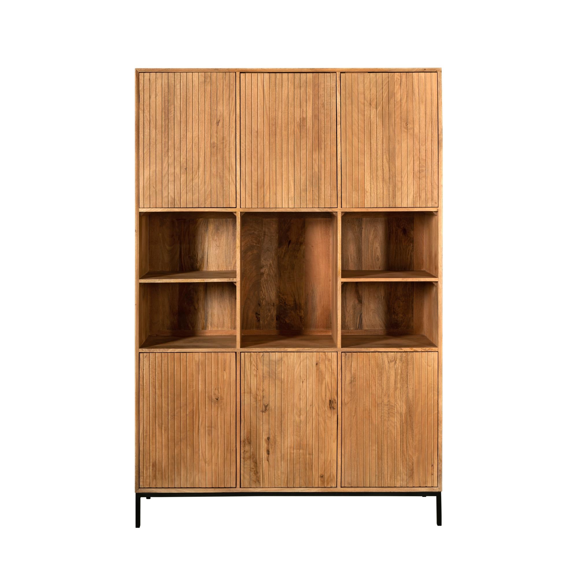 Vakkenkast Madison XL Natural 135 cm - Industrieelinhuis.nl