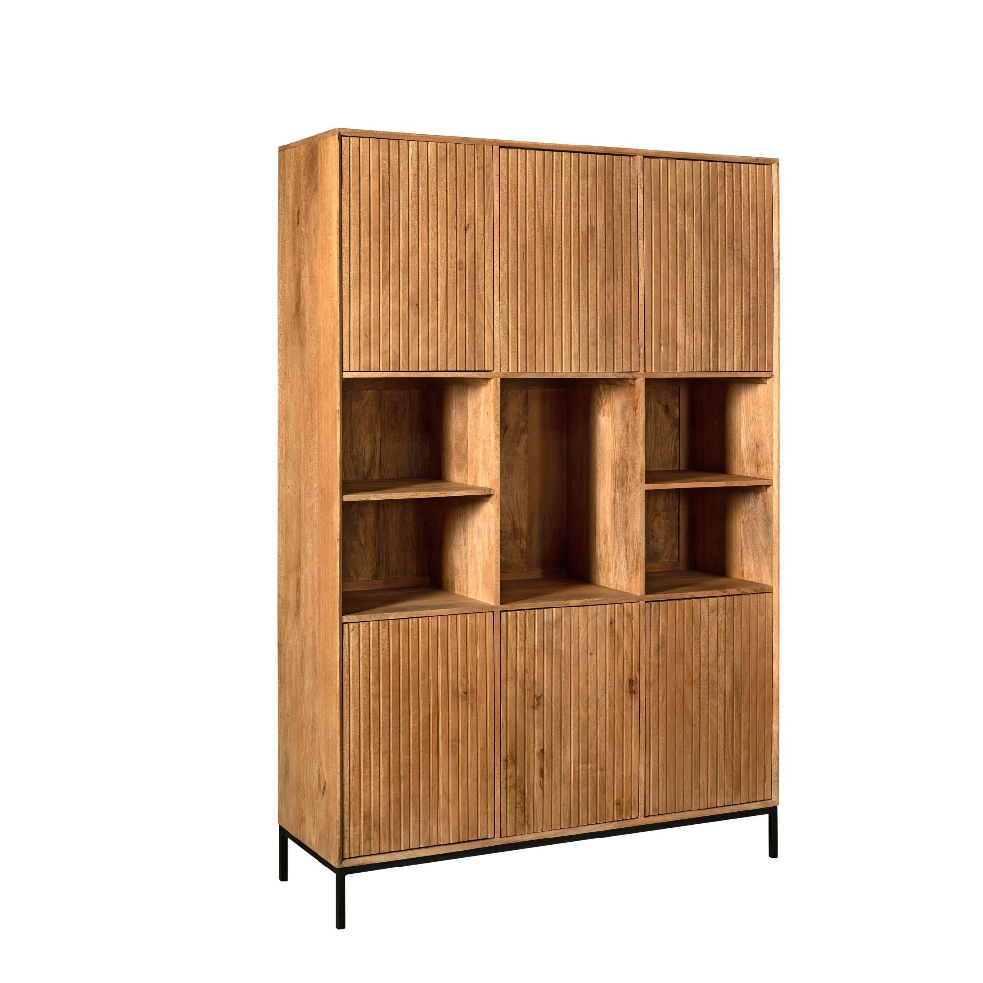 Vakkenkast Madison XL Natural 135 cm - Industrieelinhuis.nl