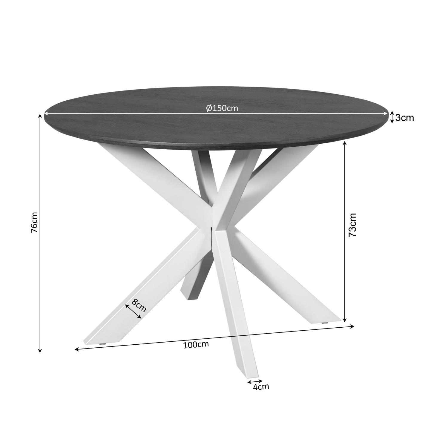 Eettafel Madison Natural | 150 cm - Industrieelinhuis.nl