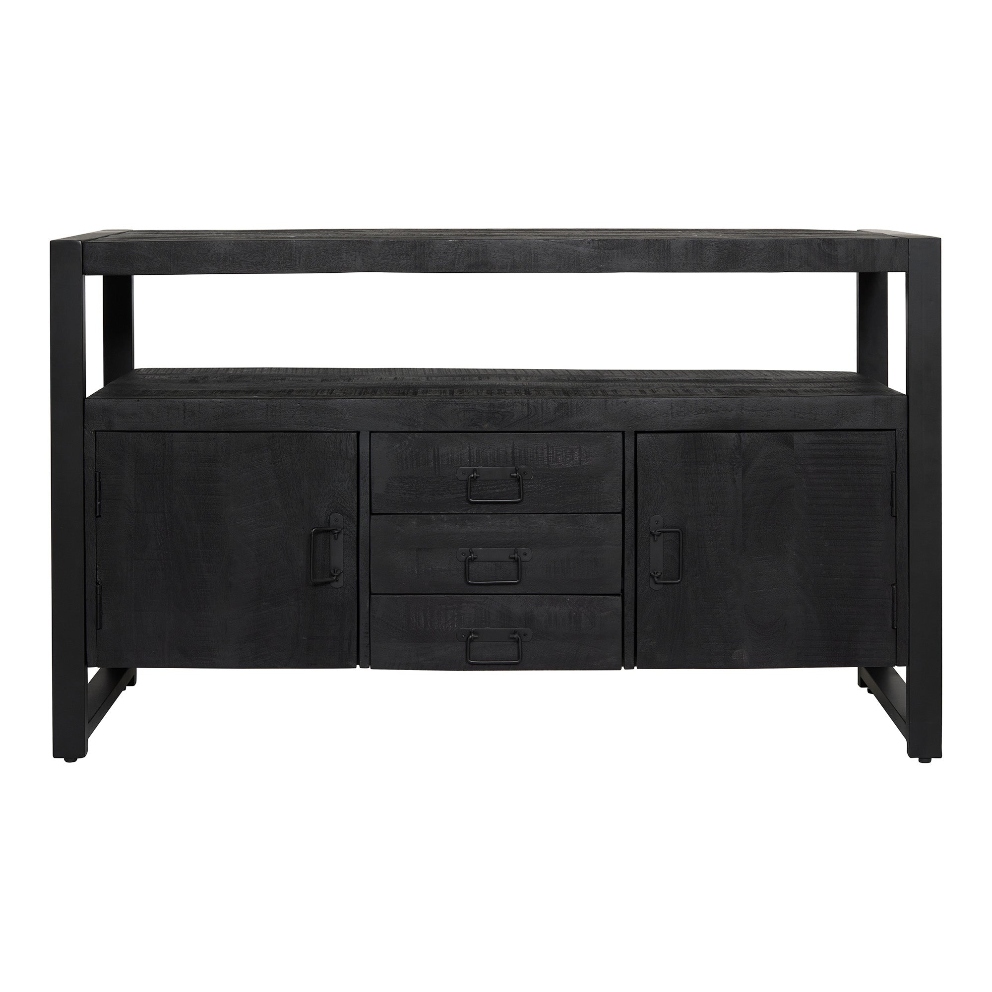 Dressoir Boaz Black | 135 cm - Industrieelinhuis.nl