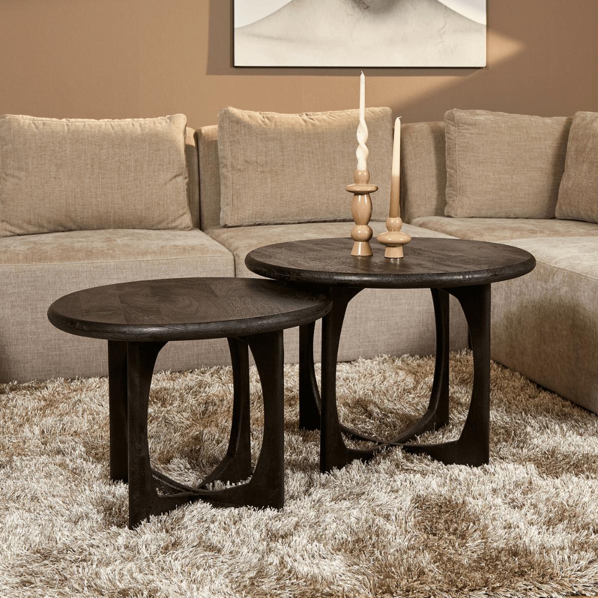 Salontafel Nova | Zwart | 70 cm - Industrieelinhuis.nl