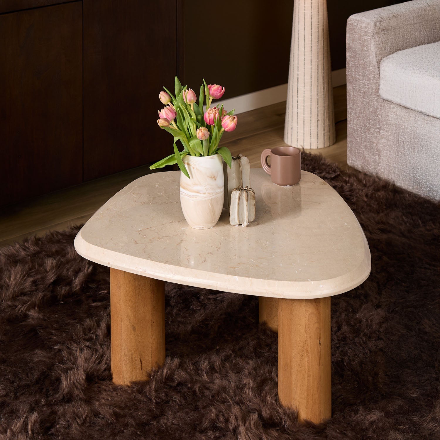 Kleine Organische Salontafel Nuvé | 84 cm - Industrieelinhuis.nl
