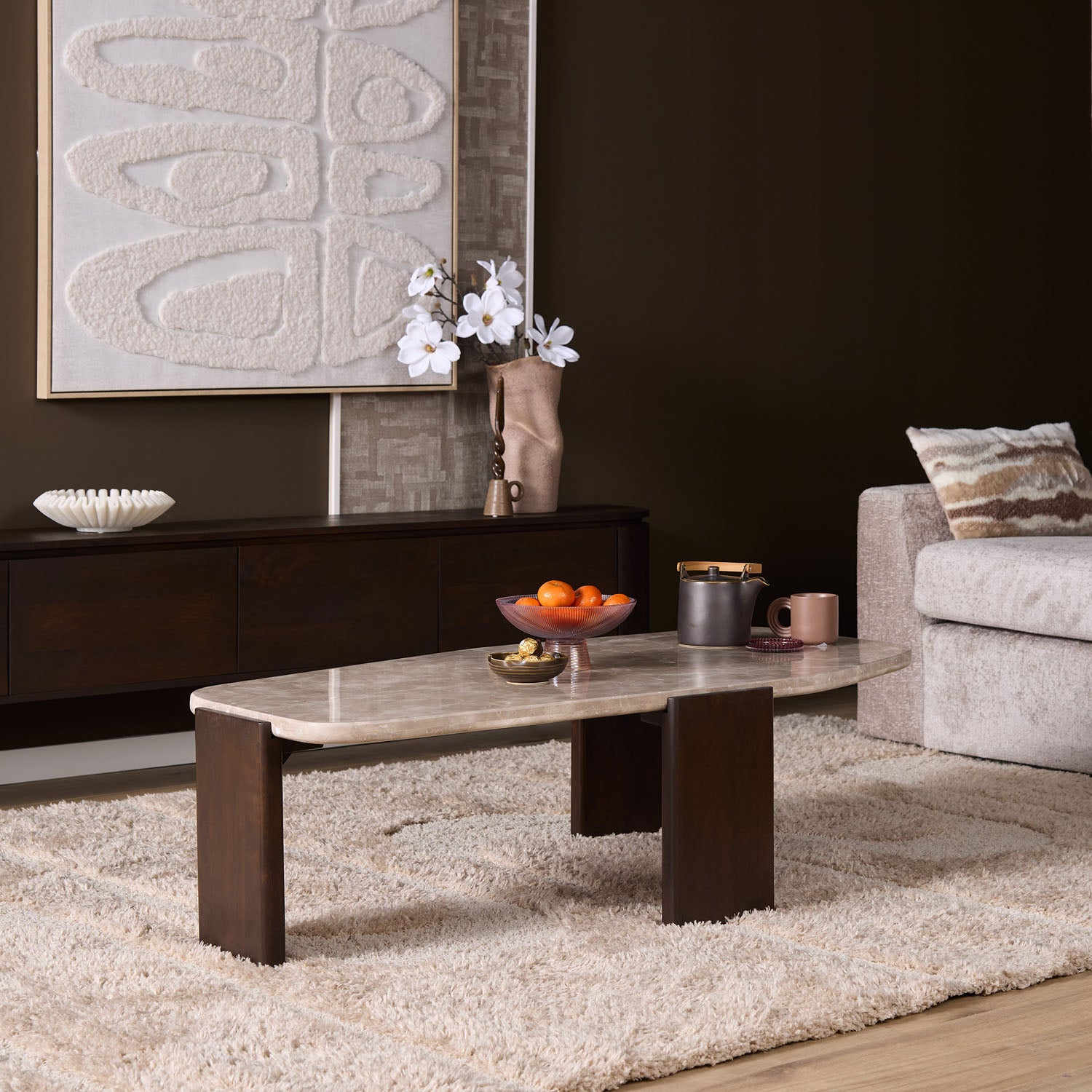 Organische salontafel Silva | 130 cm