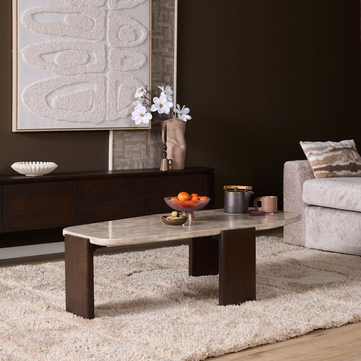 Organische salontafel Silva | 130 cm - Industrieelinhuis.nl
