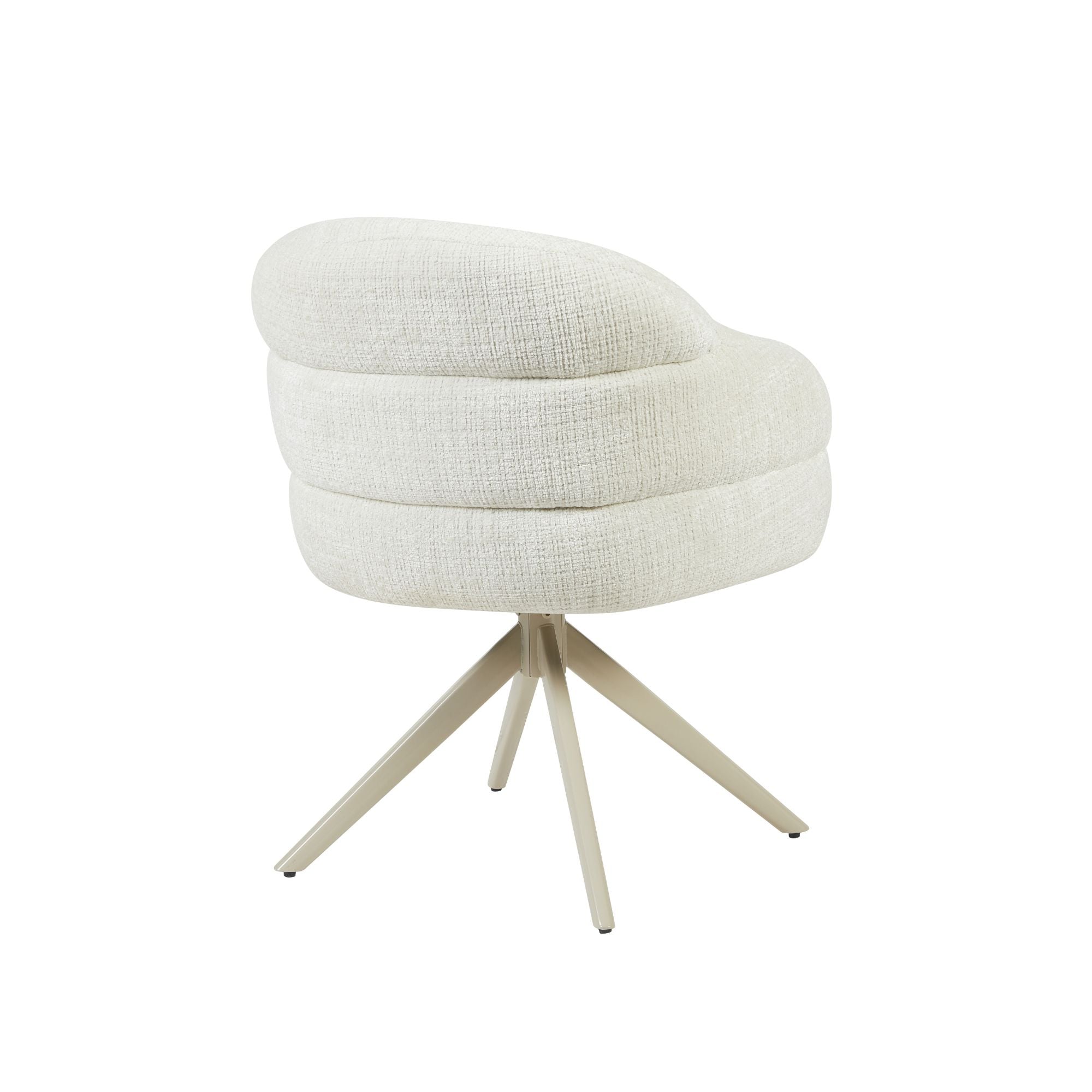 Eetkamerstoel Bella | Off White | Poot Sand | Met armleuning - Industrieelinhuis.nl