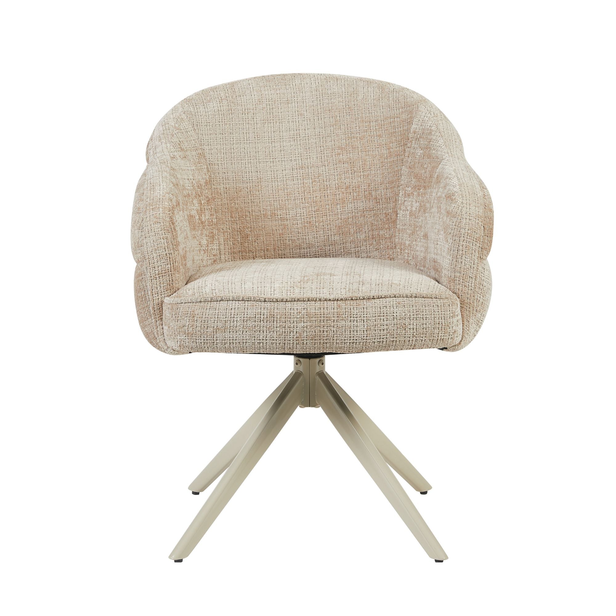 Eetkamerstoel Bella | Beige | Poot Sand | Met armleuning - Industrieelinhuis.nl