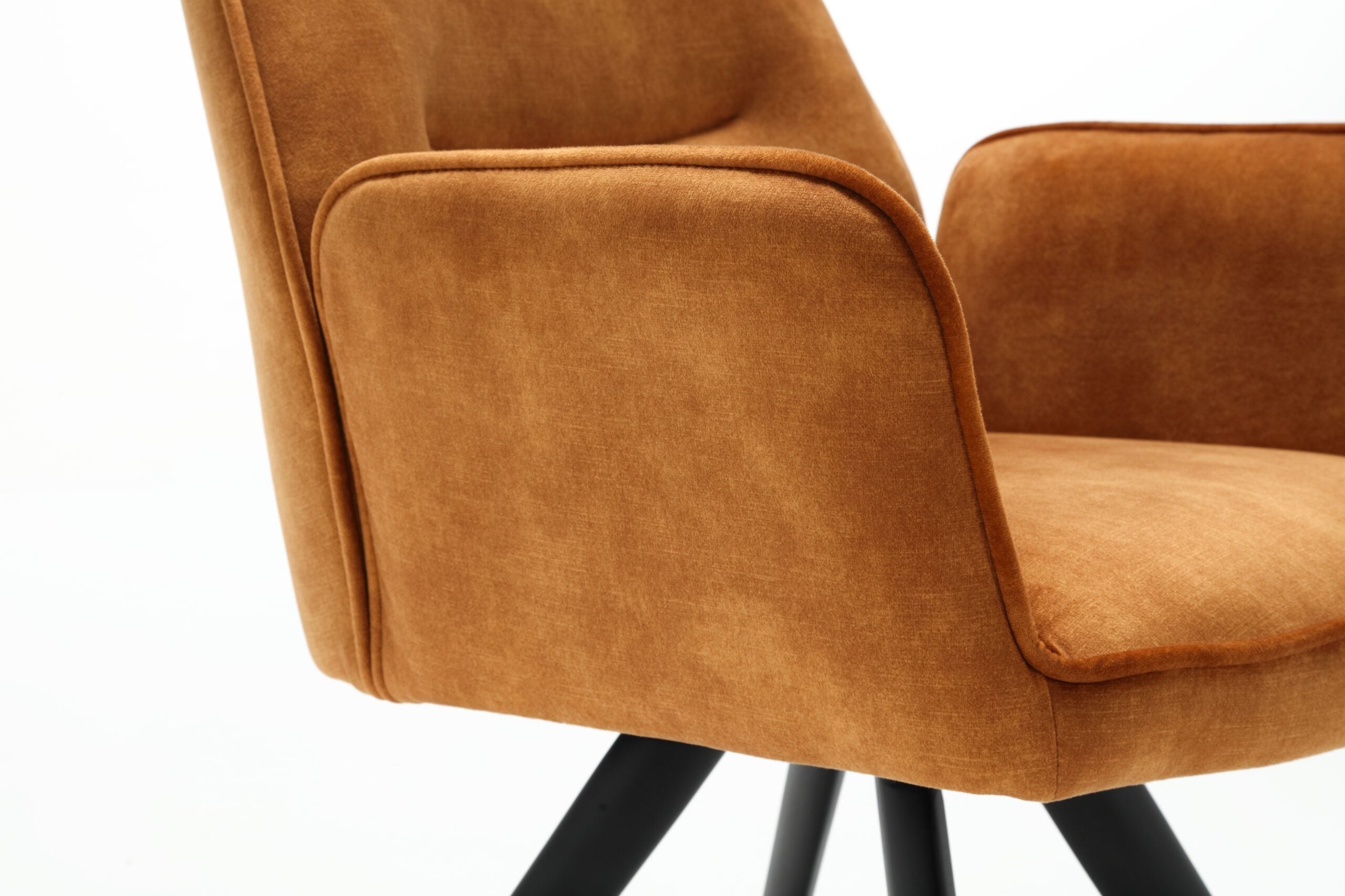 Eetkamerstoel Nola Oranje/Goud (bestellen per 2) - Industrieelinhuis.nl