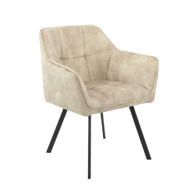 Eetkamerstoel Emma Velvet Taupe (bestellen per 2) - Industrieelinhuis.nl