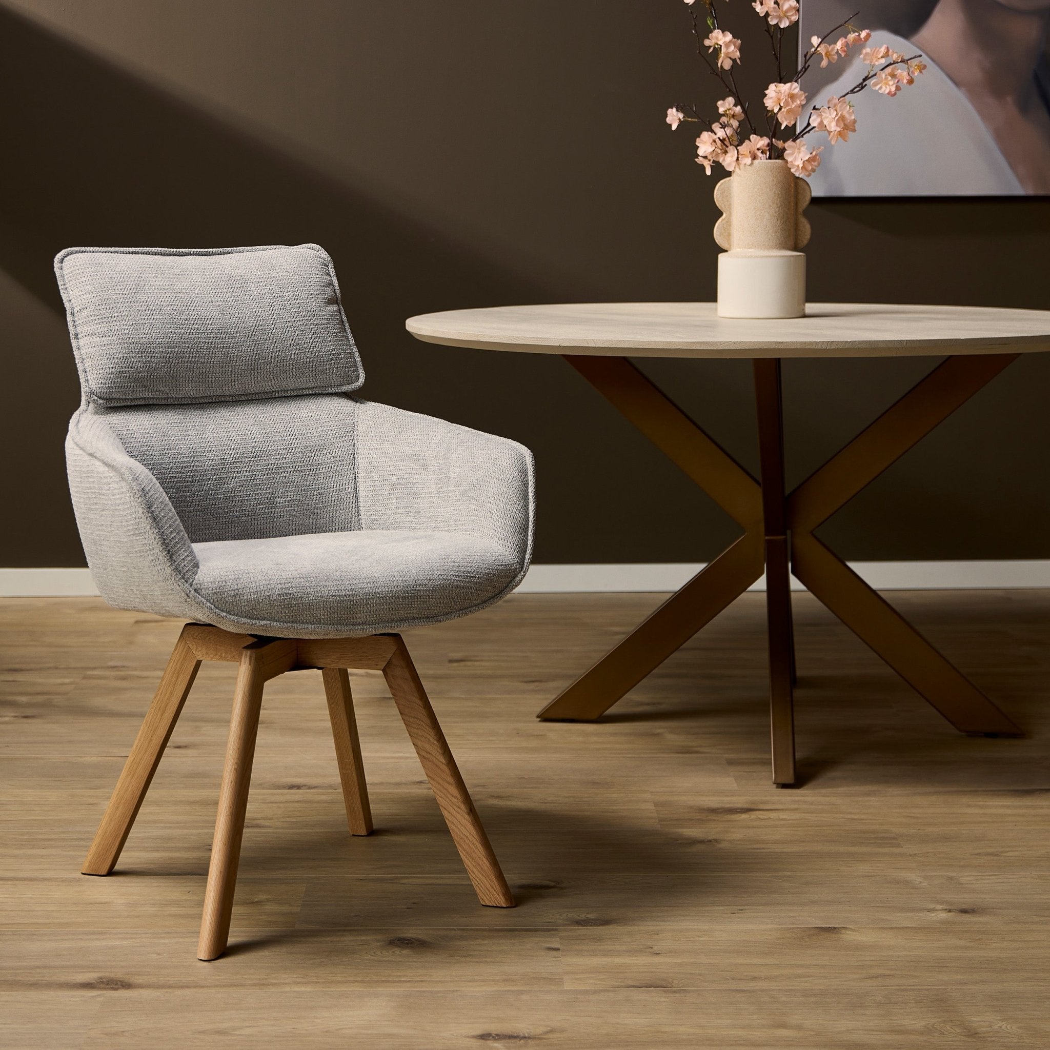 Eetkamerstoe Jona Creme - Industrieelinhuis.nl